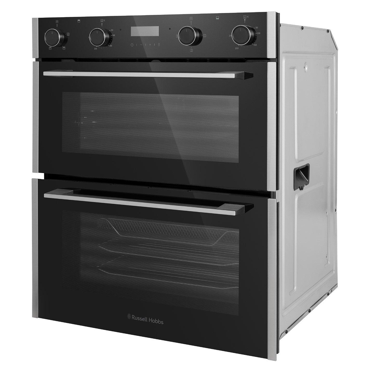 Black - Russell Hobbs - RH72DEO1003BS Built-In 92L Electric Double Oven - 2