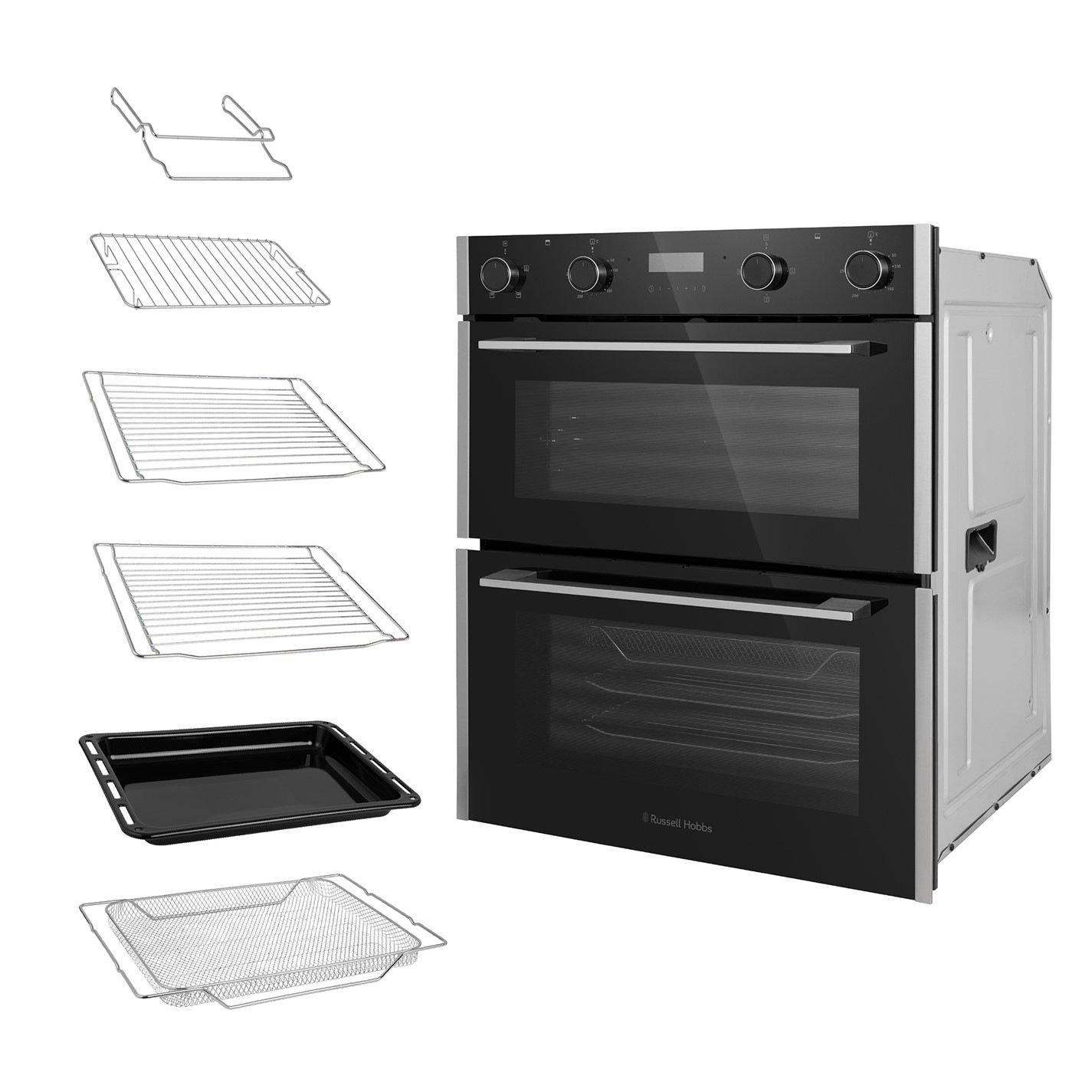 Black - Russell Hobbs - RH72DEO1003BS Built-In 92L Electric Double Oven - 5