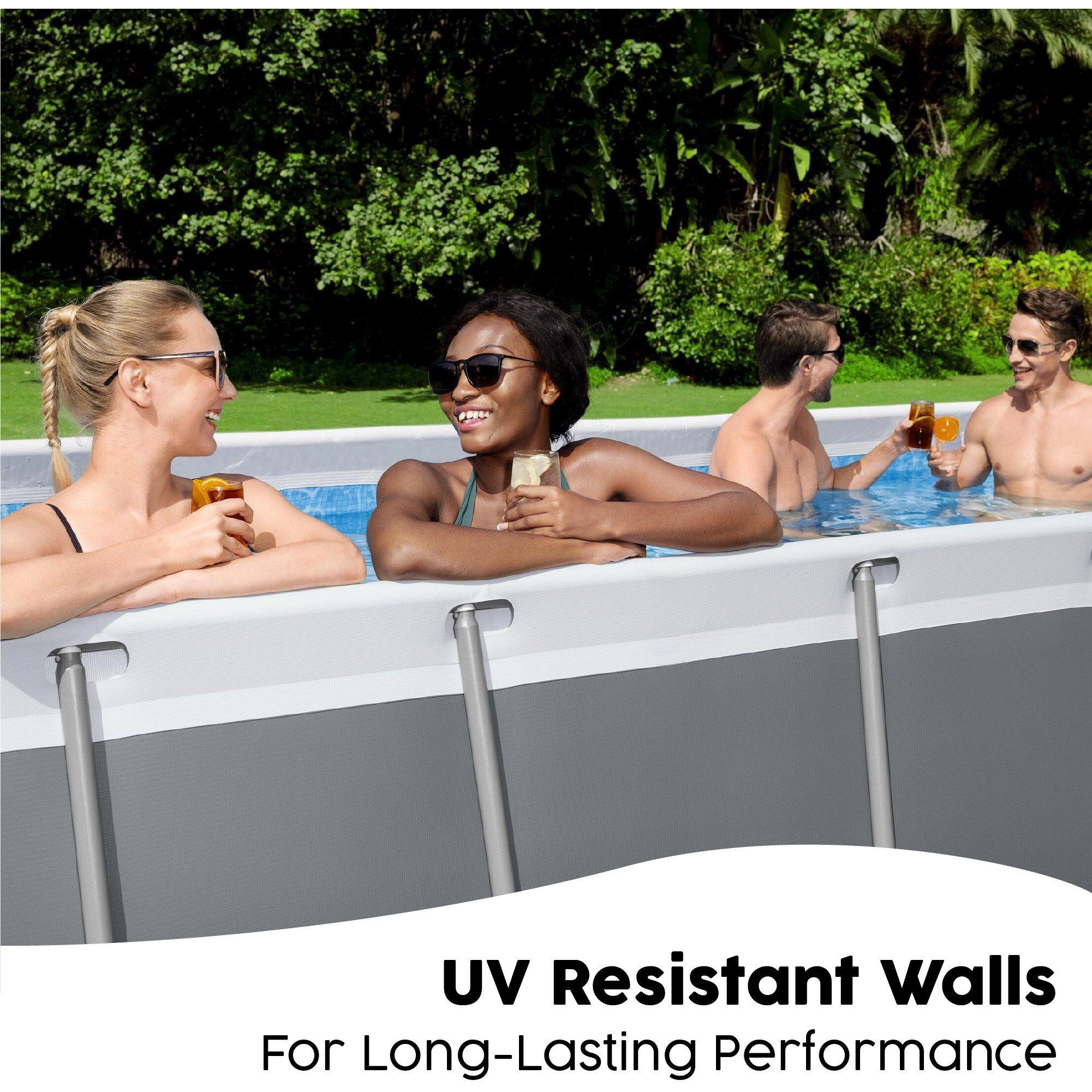 Grey - Bestway - 136 x 67 x 48 Steel Pro MAX Rectangular Pool - 5