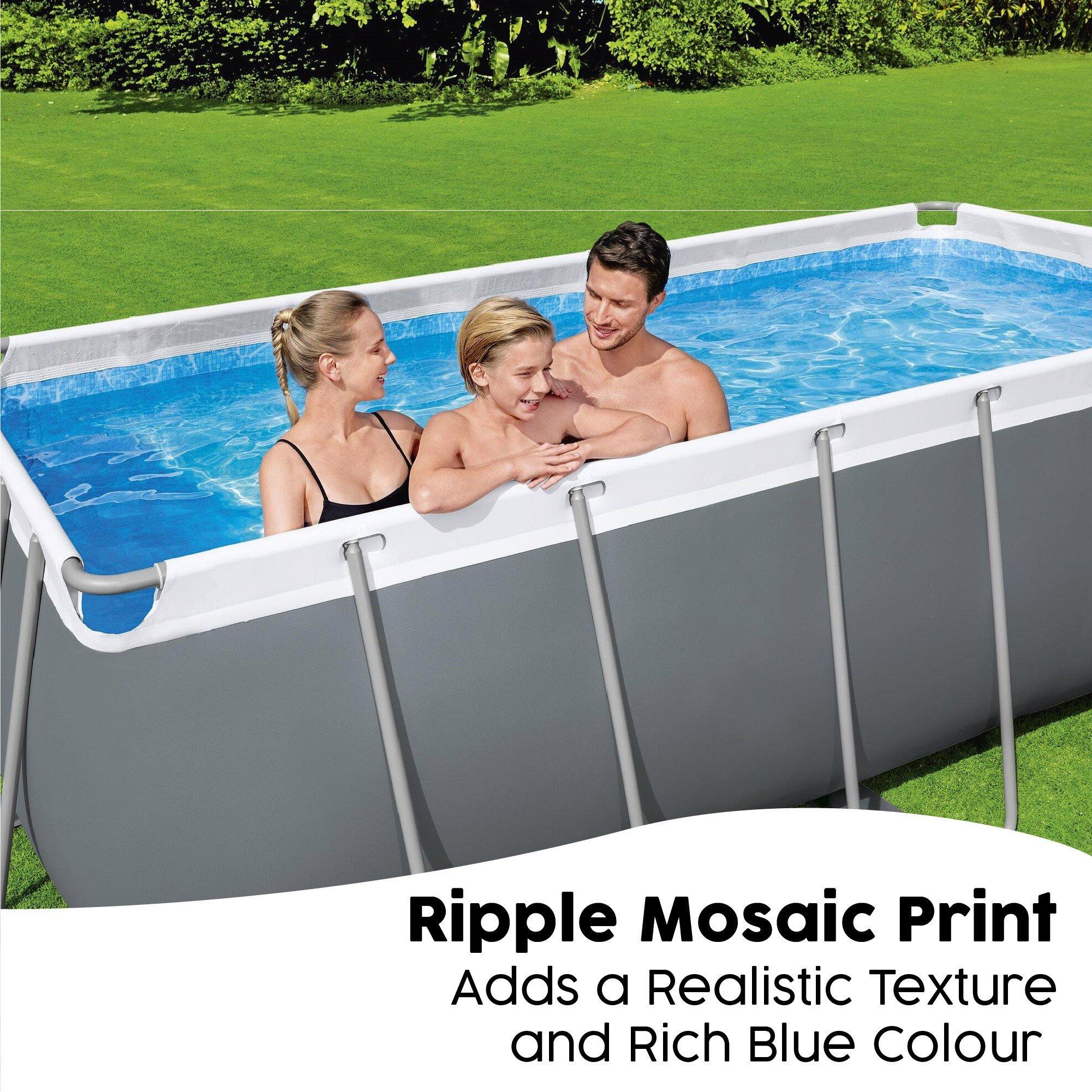 Grey - Bestway - 136 x 67 x 48 Steel Pro MAX Rectangular Pool - 6