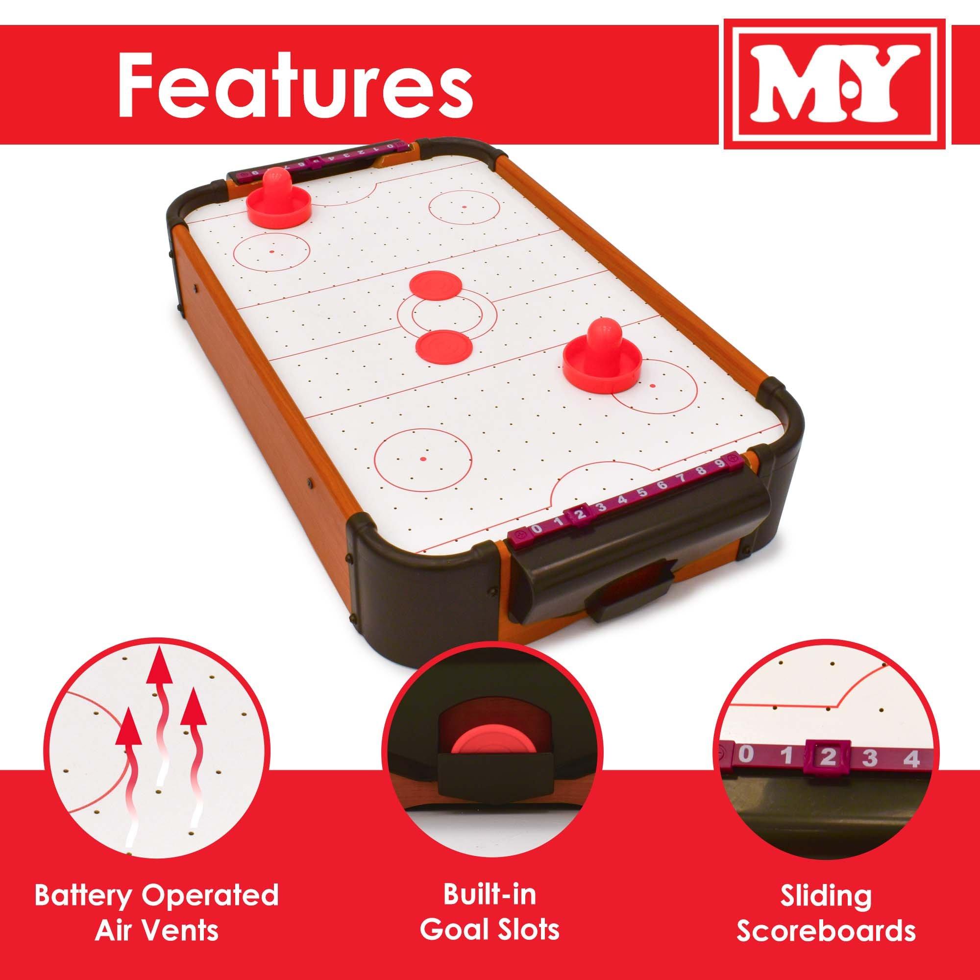 Brown & Black - Planet Direct - M.Y Table Top Air Hockey 55 x 31cm - 5