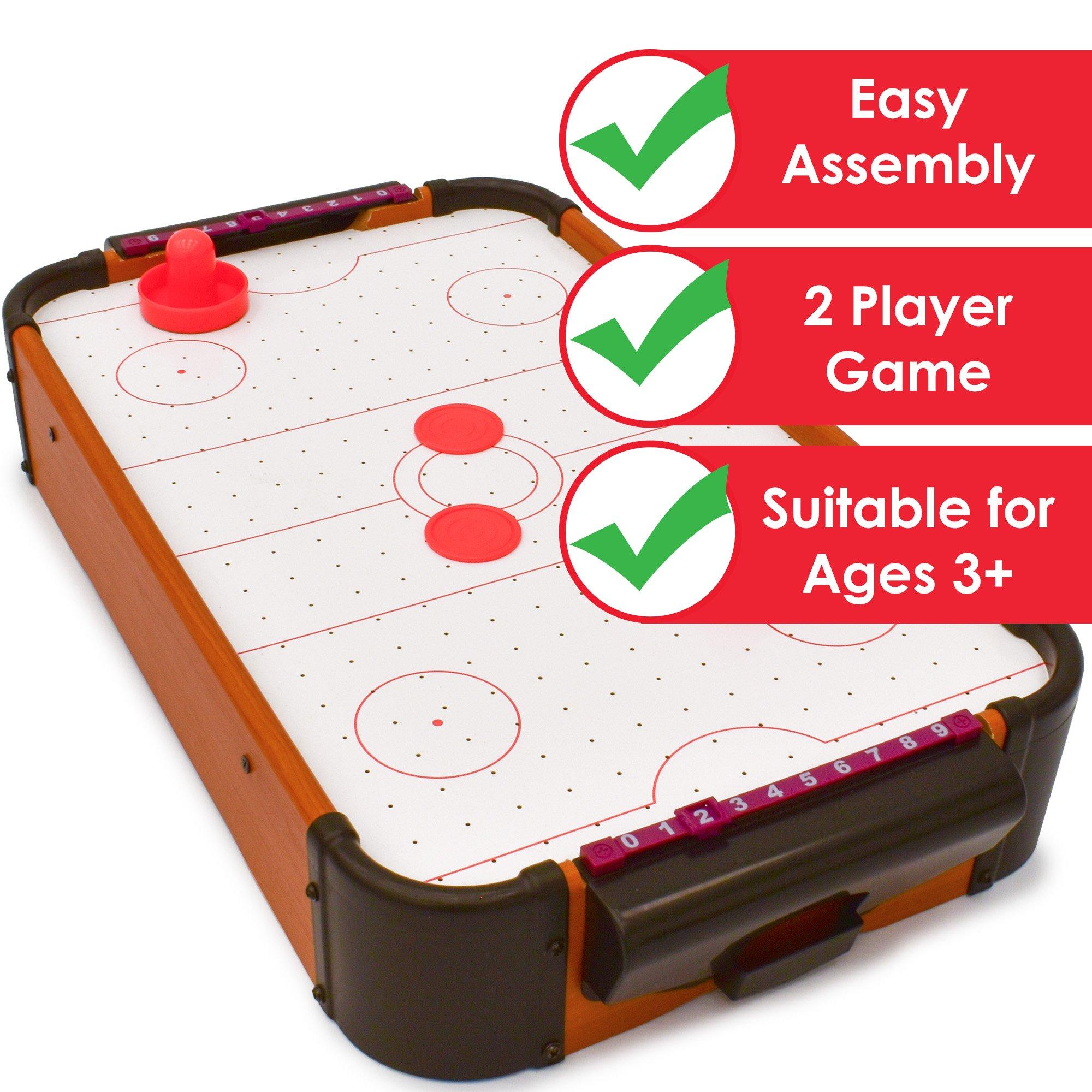 Brown & Black - Planet Direct - M.Y Table Top Air Hockey 55 x 31cm - 6