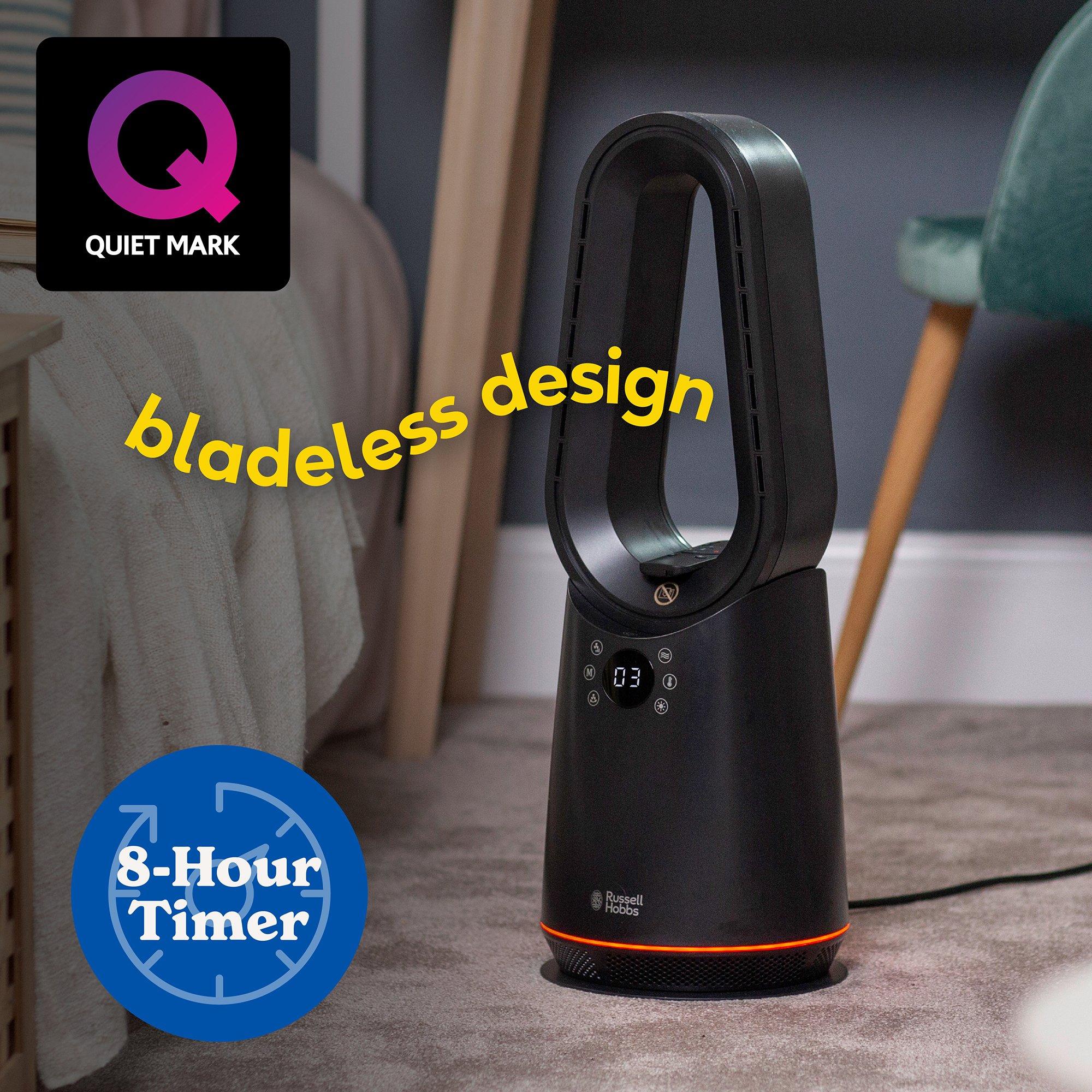 Black - Russell Hobbs - RHCBLDL3IN1B-SMT Smart Bladeless Heat & Cool Fan - 3