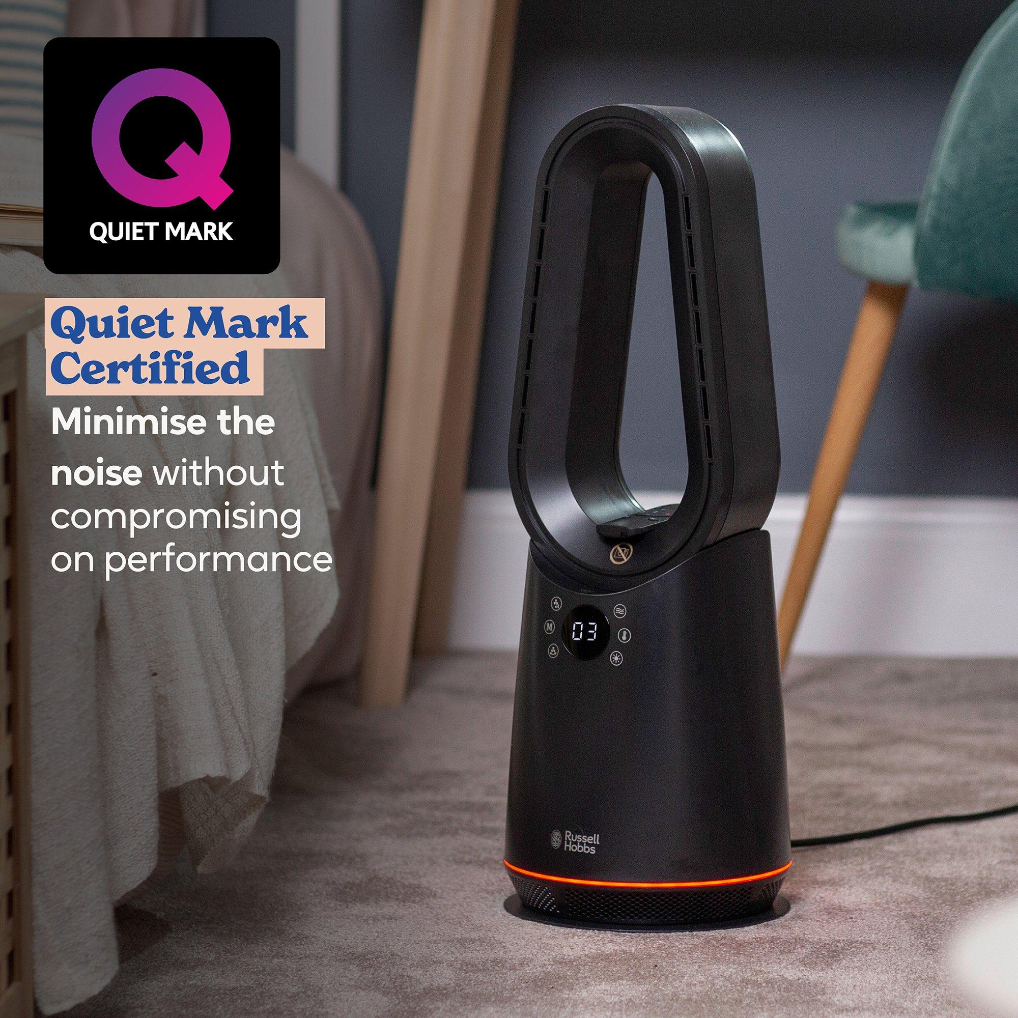 Black - Russell Hobbs - RHCBLDL3IN1B-SMT Smart Bladeless Heat & Cool Fan - 4