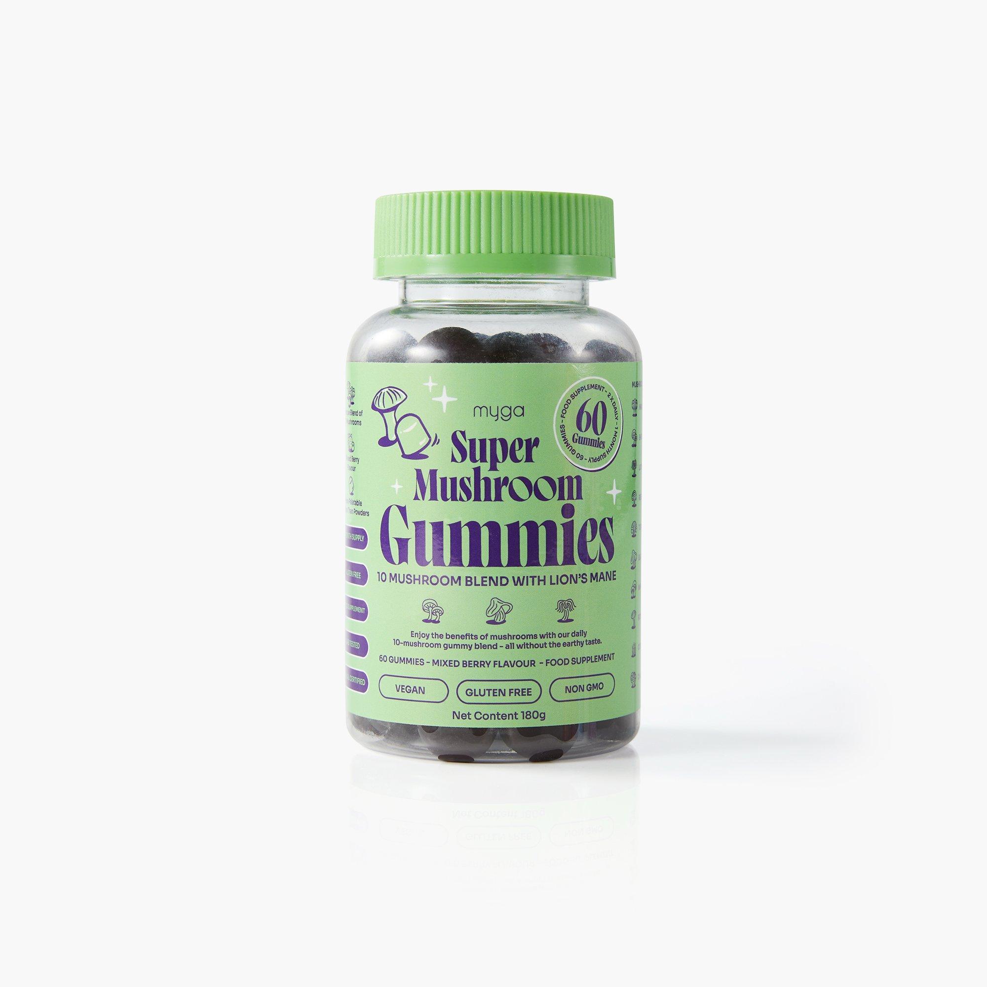 Green - Myga - Super Mushroom Gummies – 60 Gummies - 1