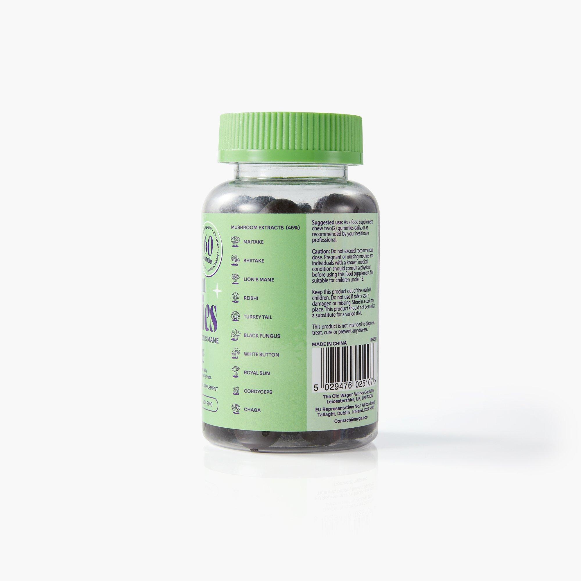 Green - Myga - Super Mushroom Gummies – 60 Gummies - 3
