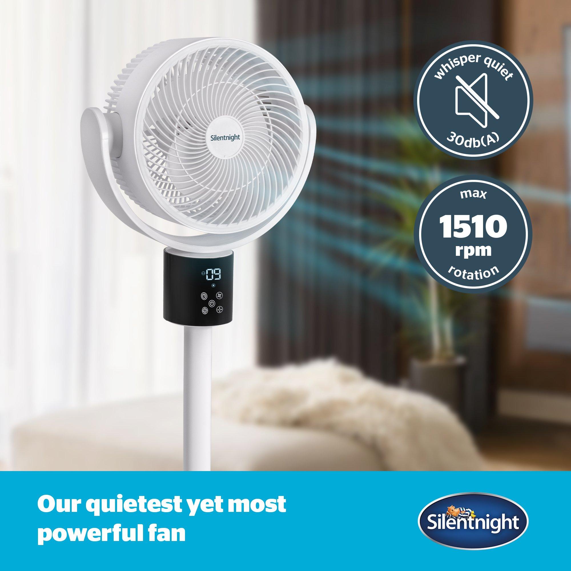 White - Silentnight - 360 Oscilating Fan - 3