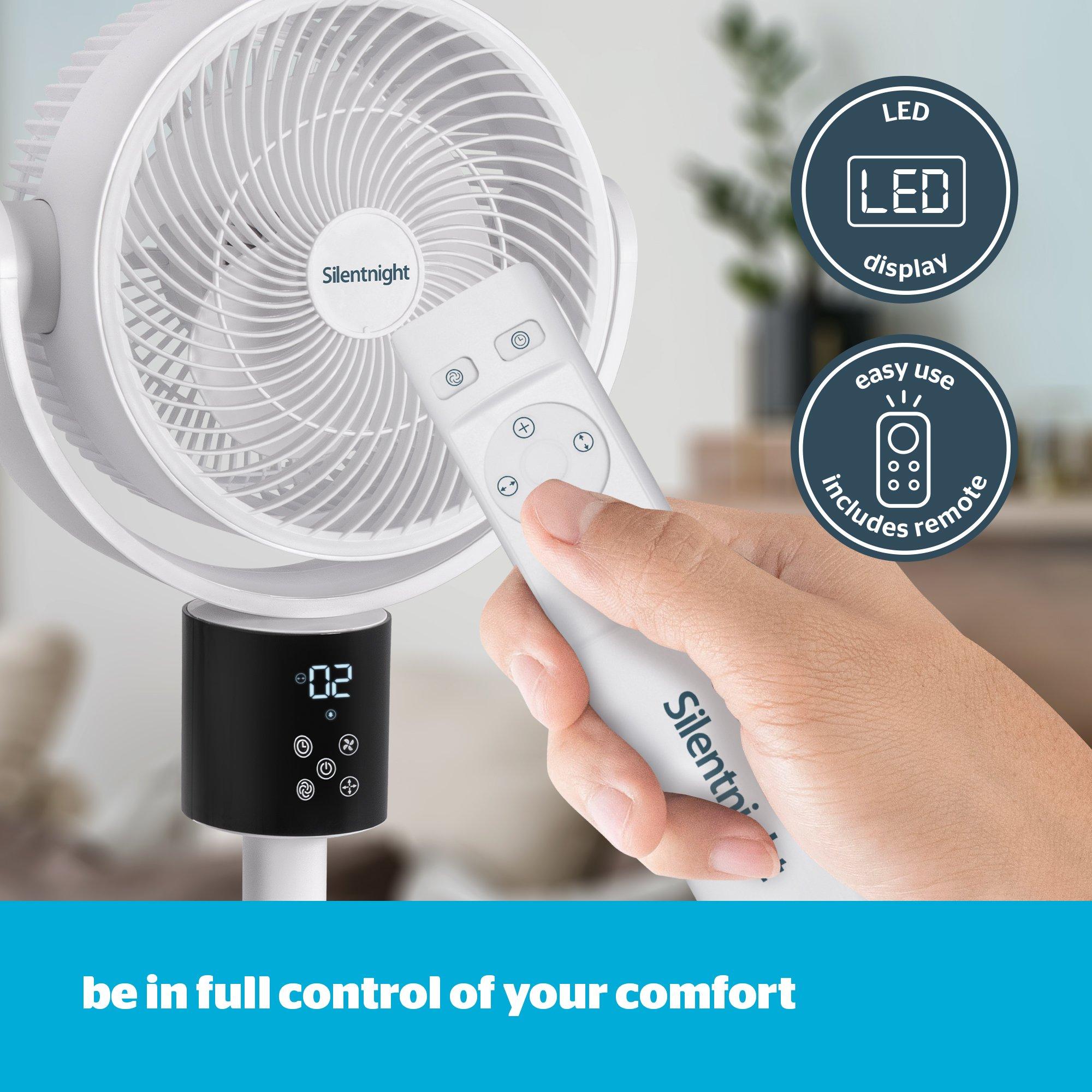 White - Silentnight - 360 Oscilating Fan - 6