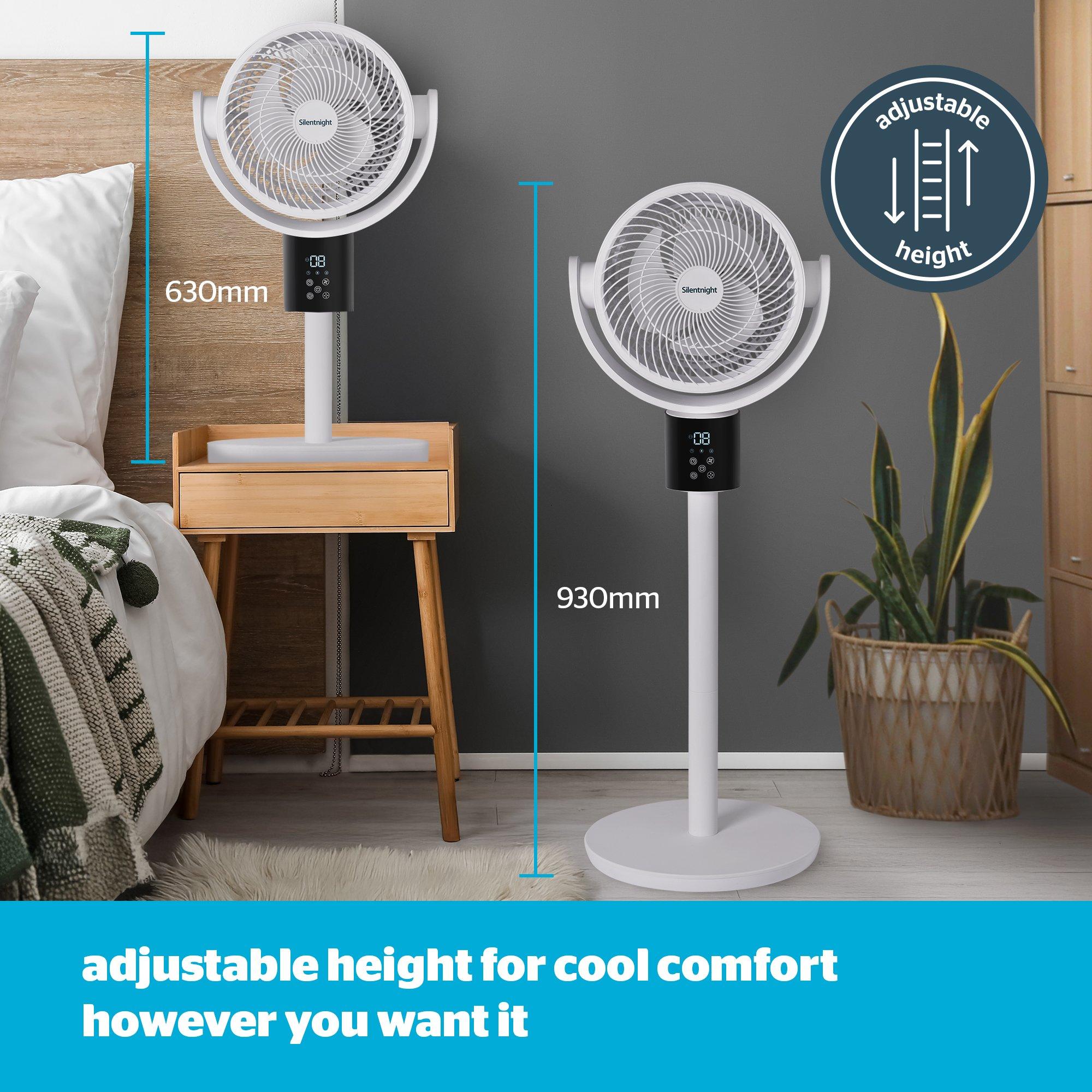 White - Silentnight - 360 Oscilating Fan - 7