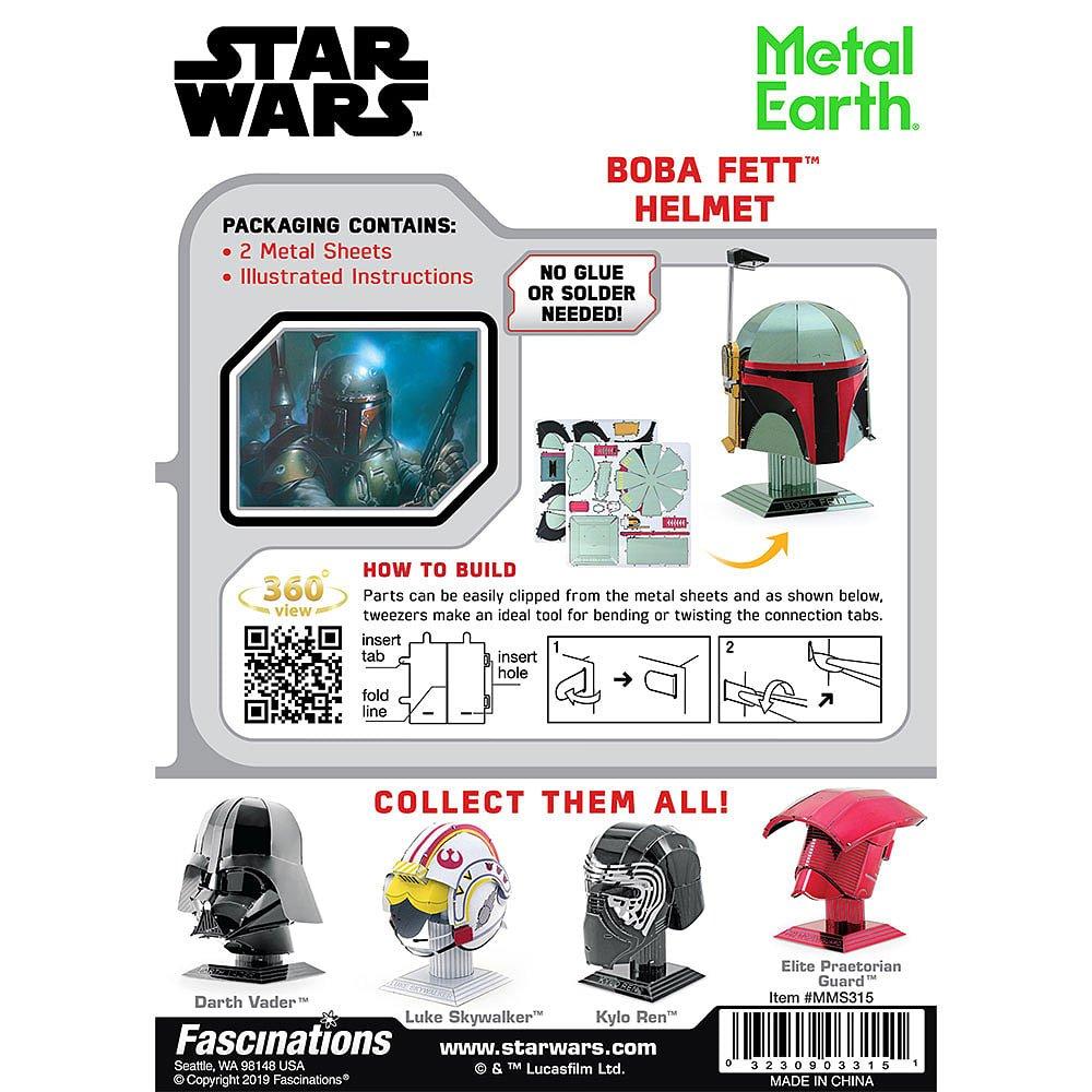 Mercadoria - Star Wars - Metal Earth - Boba Fett Helmet 3D Model Kit - 3