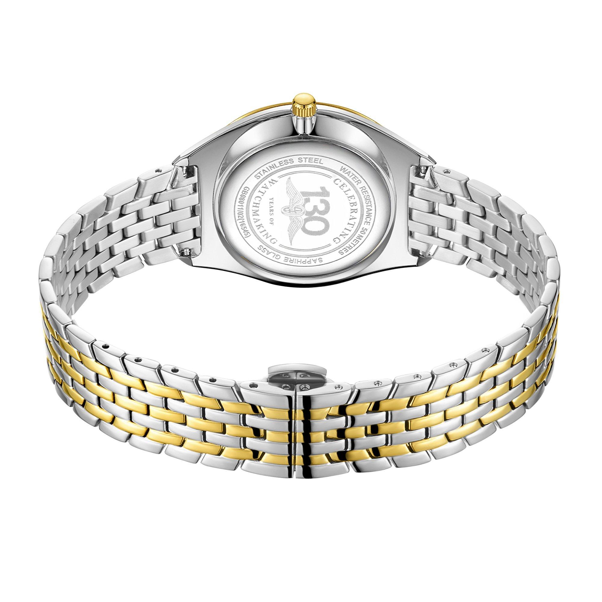 Silver & Gold - Rotary - Rotary Mens Ultra Slim SS Bracelet Watch - 4