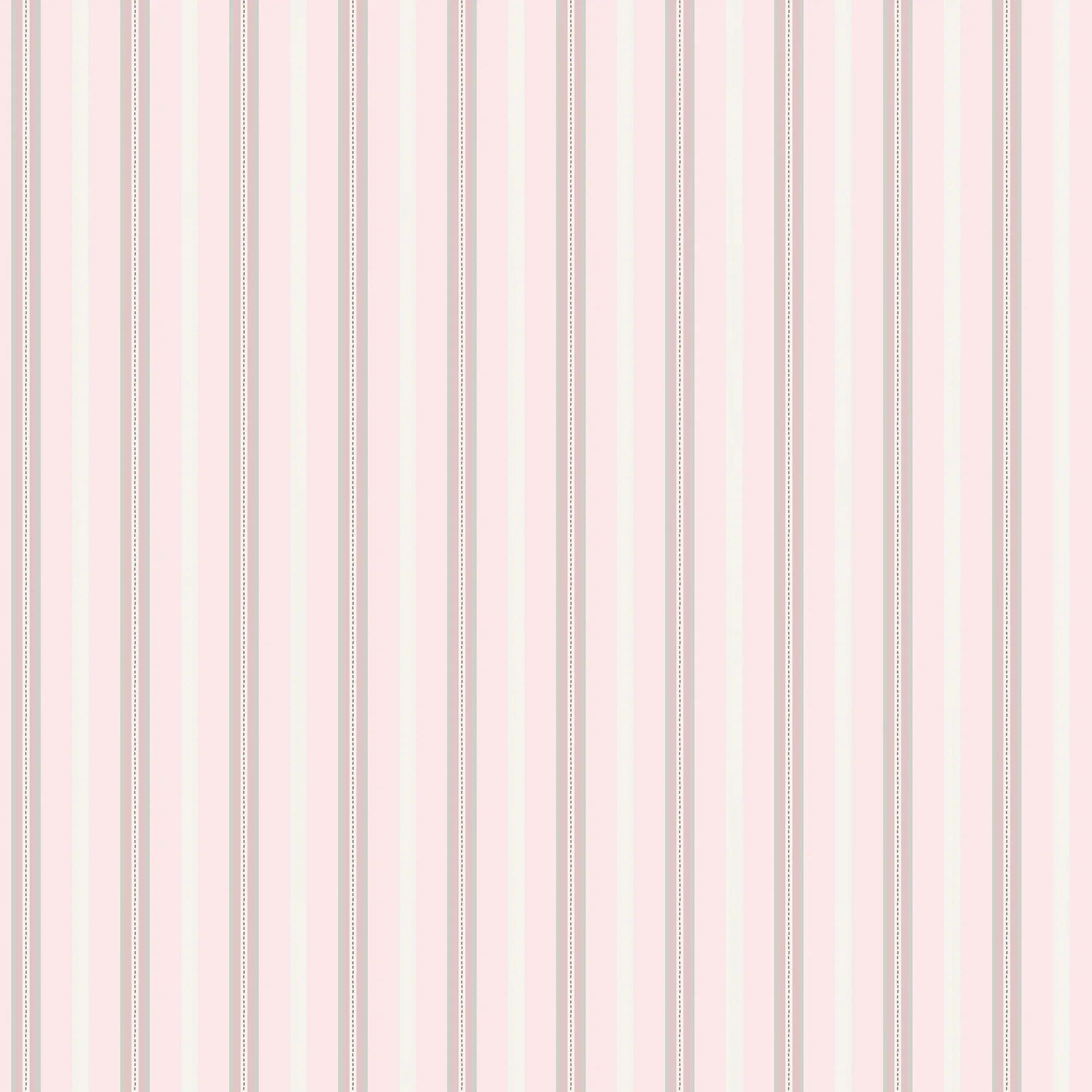 Pink - Cath Kidston - Stitched Stripe Blue Wallpaper - 1