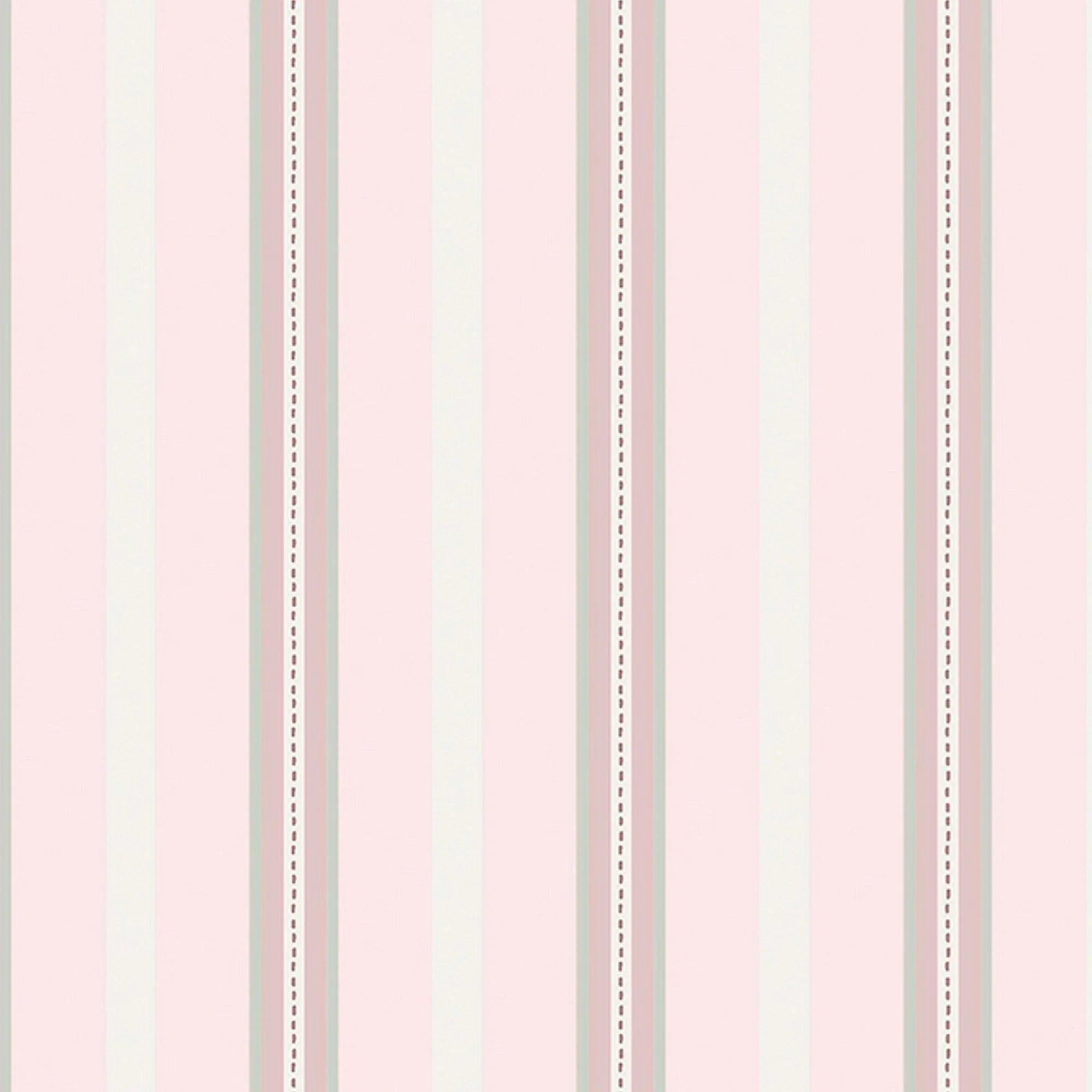 Pink - Cath Kidston - Stitched Stripe Blue Wallpaper - 4