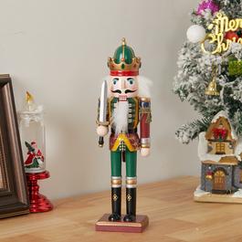LIFE IDEAS Wooden Nutcracker Soldier Ornament