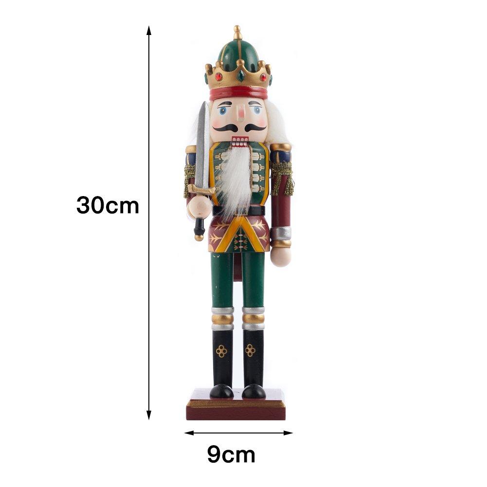 Multi - LIFE IDEAS - Wooden Nutcracker Soldier Ornament - 6