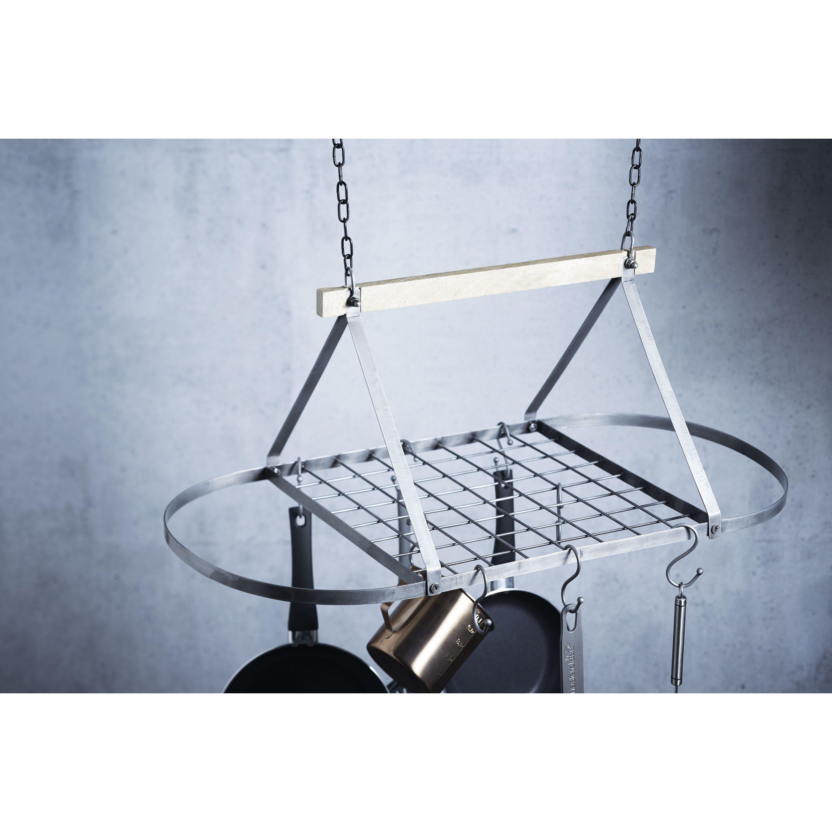 Grey - KitchenCraft - Industrial Kitchen Ceiling Hanging Pot & Pan Rack - 2