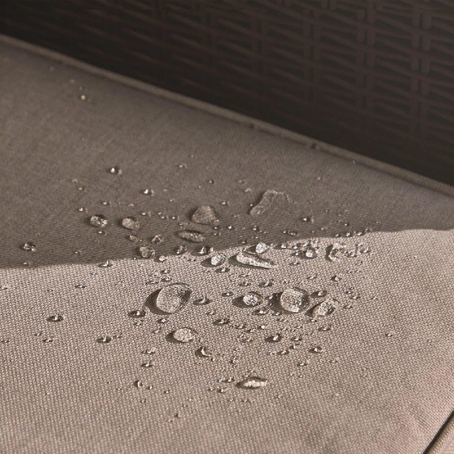 Grey - VonHaus - Parga 2 Seat Faux Rattan Recliner Bistro Set - 5