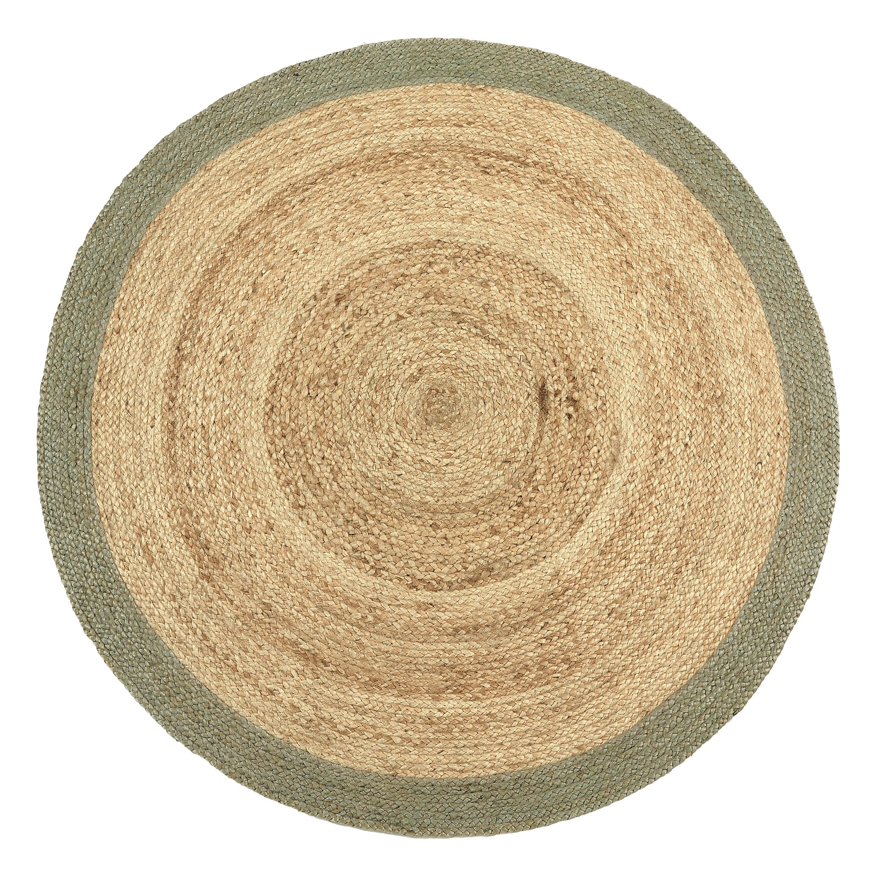 Green - Origin Rugs - Jute Border Rug - 2