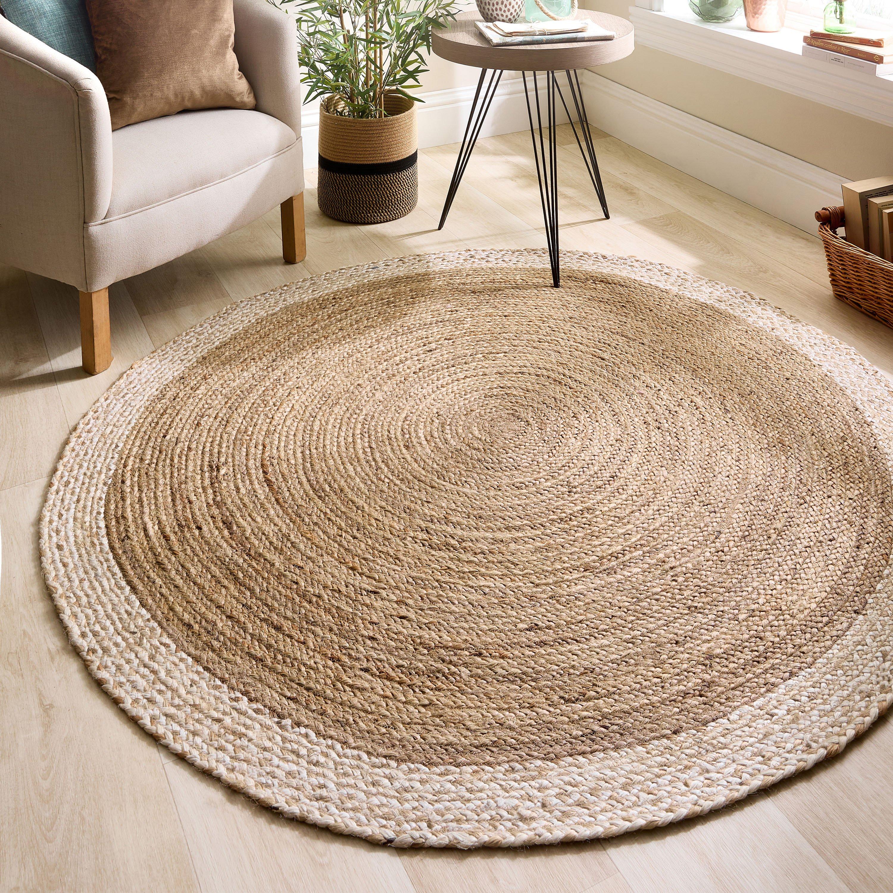 Origin Rugs  Jute Border Rug - Natural - 80x150cm
