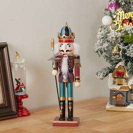 LIFE IDEAS Wooden Nutcracker Soldier Ornament