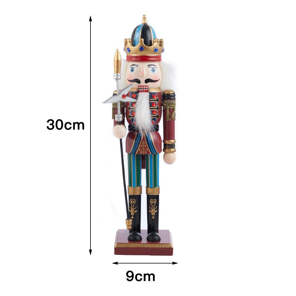 Multi - LIFE IDEAS - Wooden Nutcracker Soldier Ornament - 6