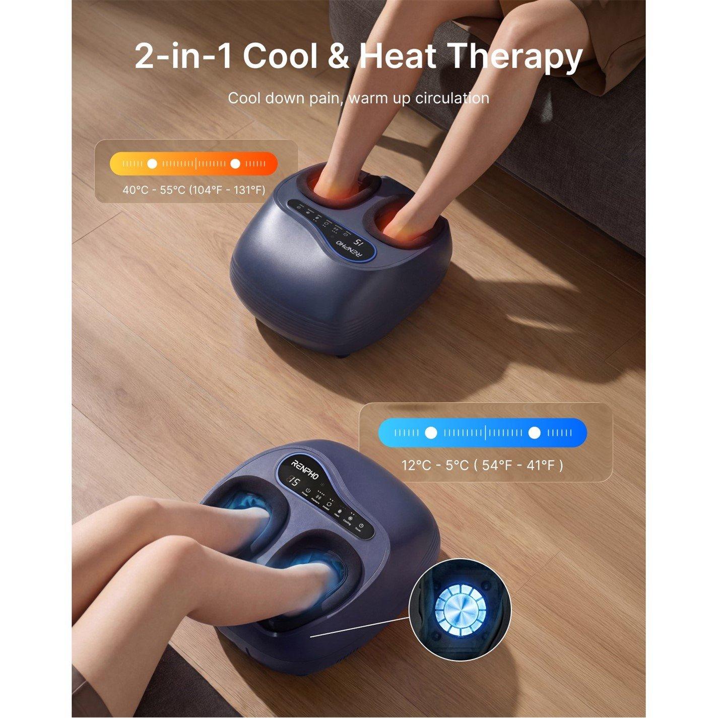 Black - Renpho - Shiatsu Foot Massager WMF08 with Cooling Function - 5