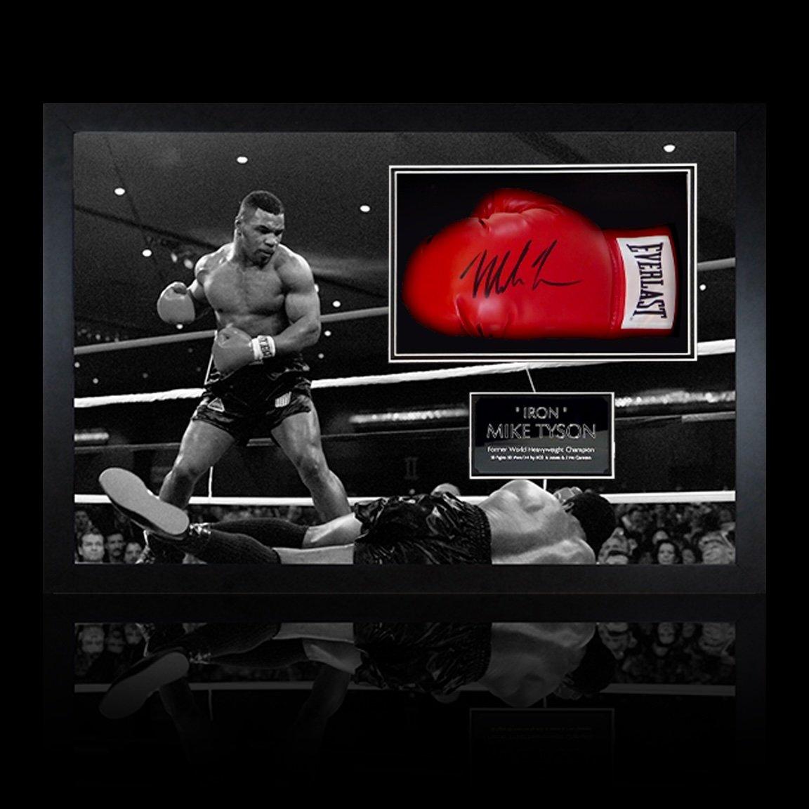 Red - The Fan Cave - Mike Tyson v Trevor Berbick Signed Glove Frame - 1