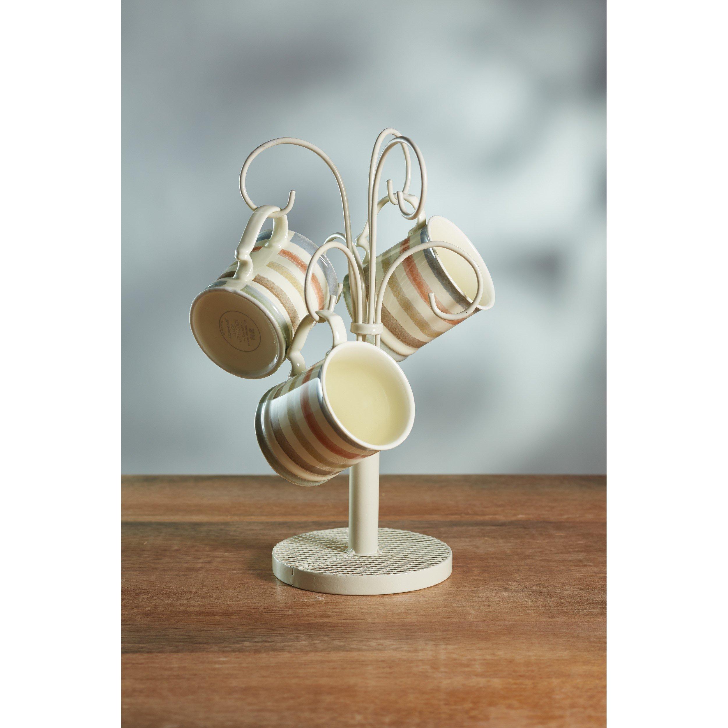Cream - KitchenCraft - Classic Collection Iron Mug Tree Stand - 2