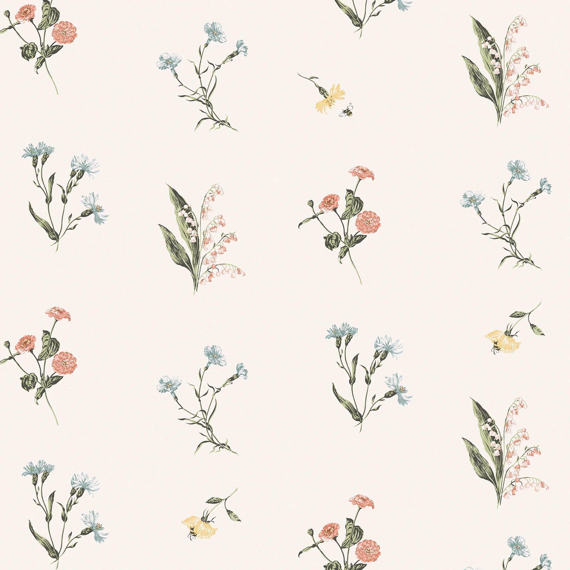 Multi - Laura Ashley - Cornflower Wallpaper - 1