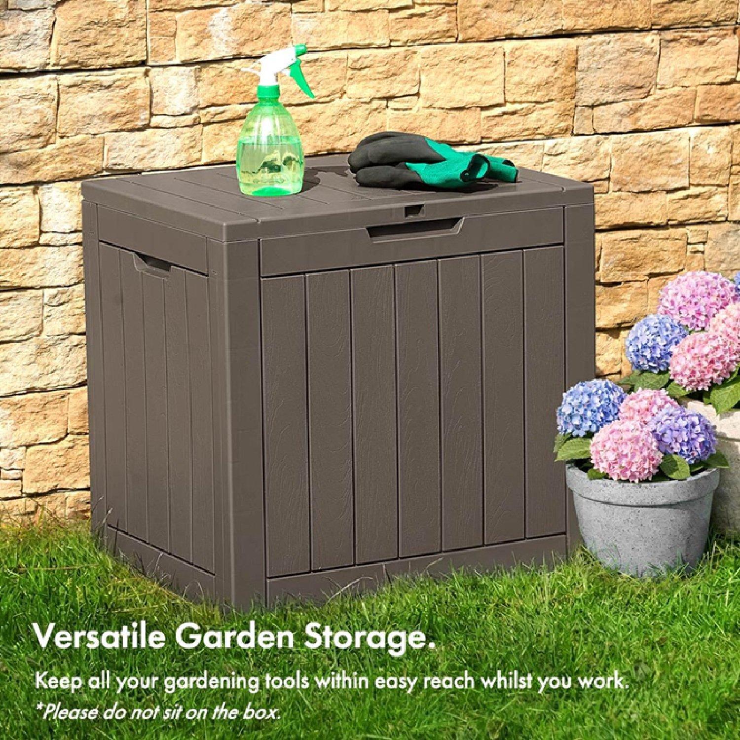 Grey - VonHaus - Waterproof Garden Storage Box – 118L - 2