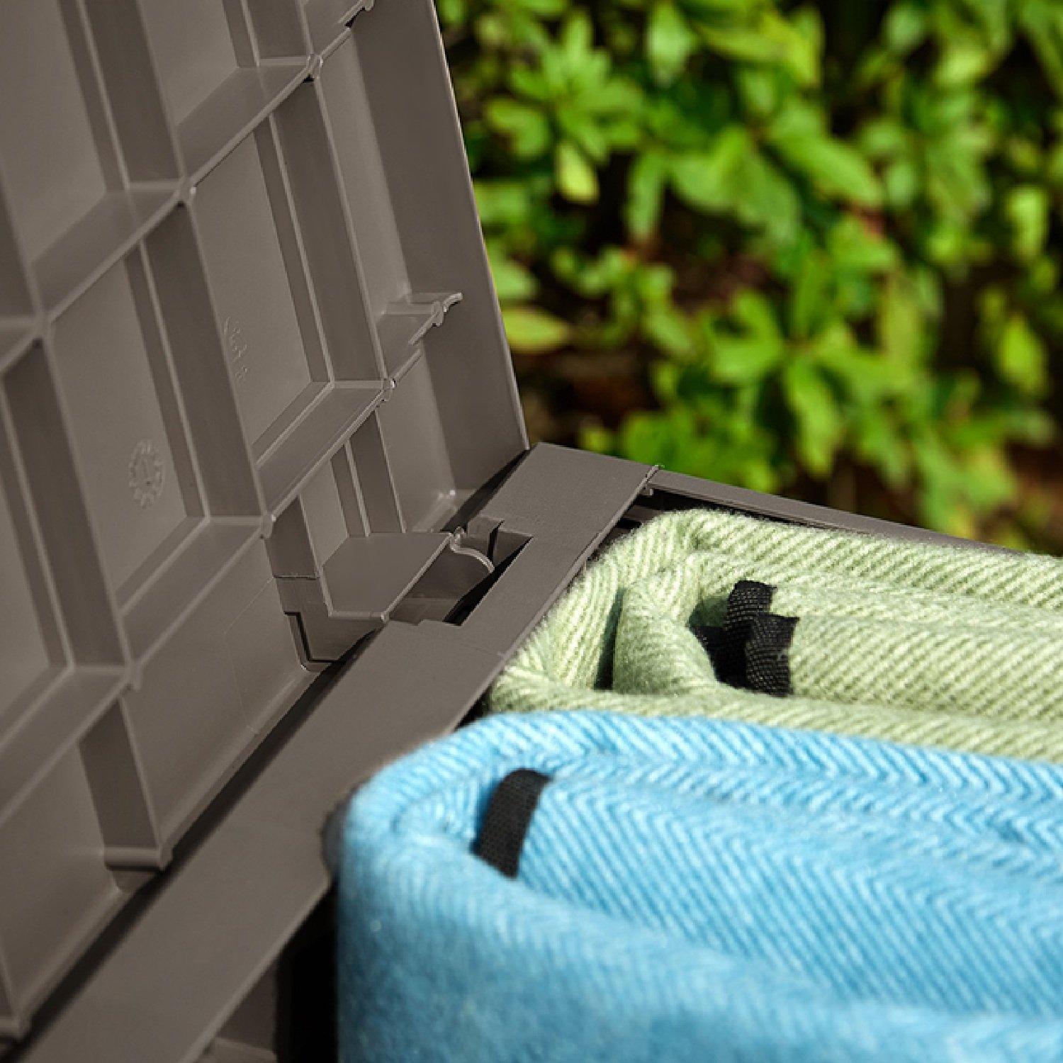 Grey - VonHaus - Waterproof Garden Storage Box – 118L - 6