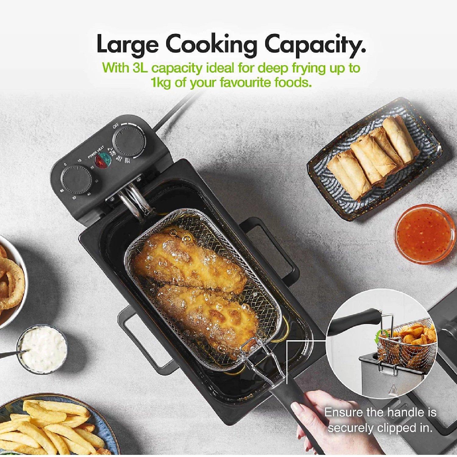 Silver - VonShef - Deep Fat Fryer - 3L - 3