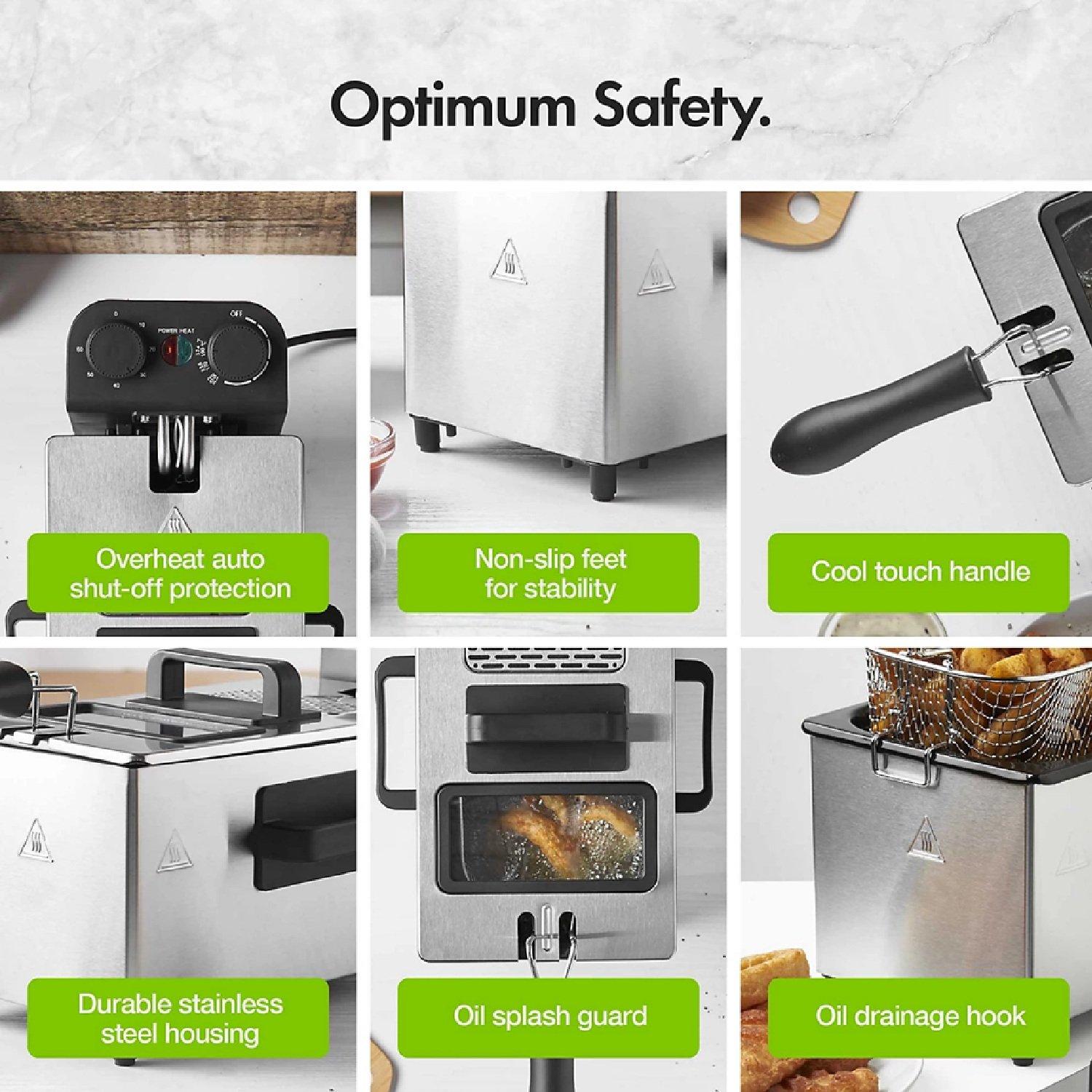 Silver - VonShef - Deep Fat Fryer - 3L - 5