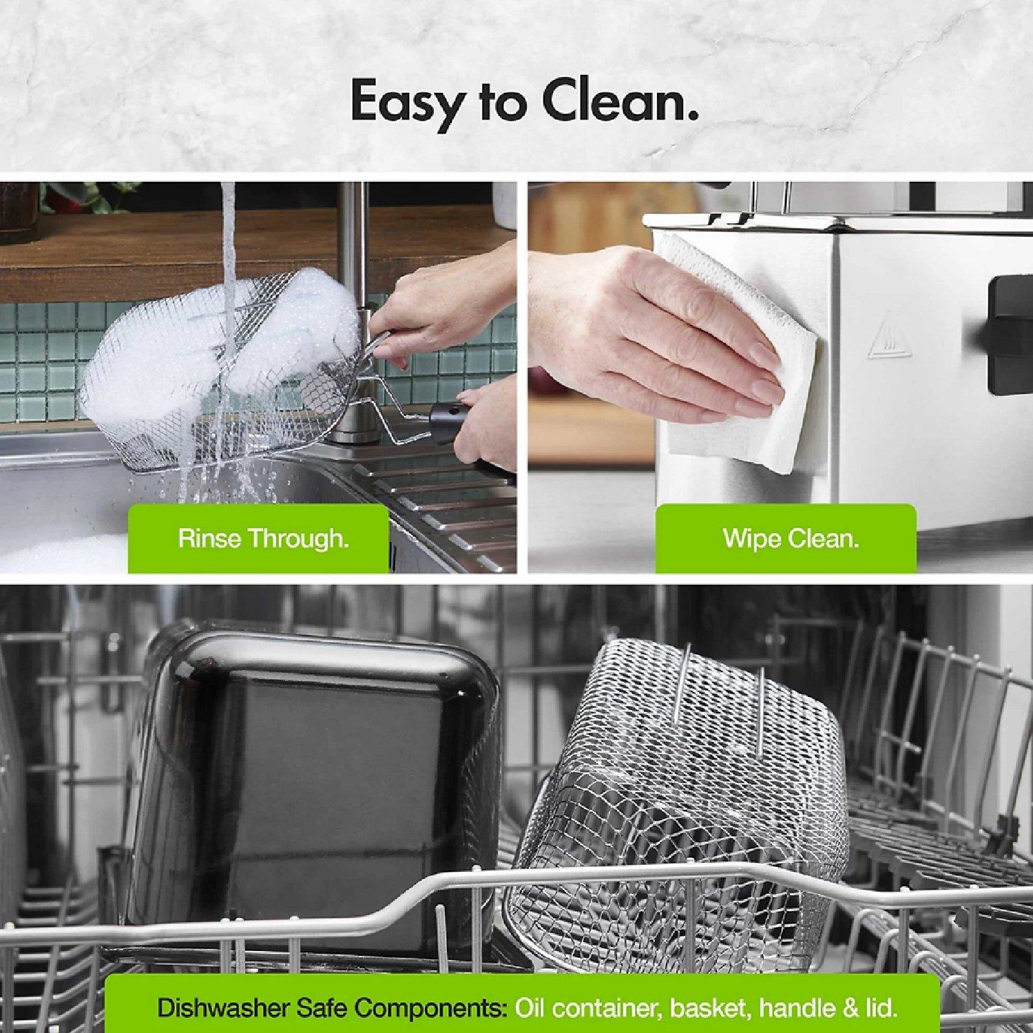 Silver - VonShef - Deep Fat Fryer - 3L - 6