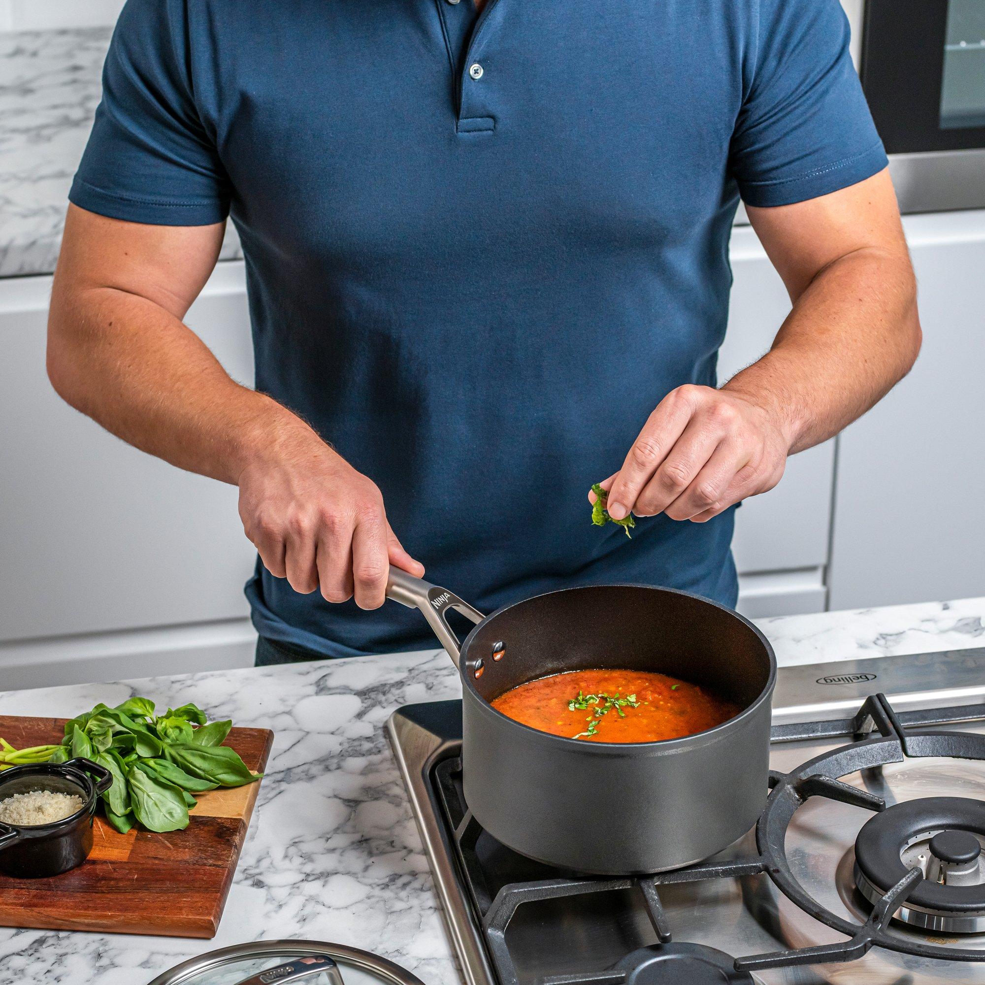 Grey - Ninja - Ninja Foodi ZEROSTICK 20cm Saucepan with Lid - 3