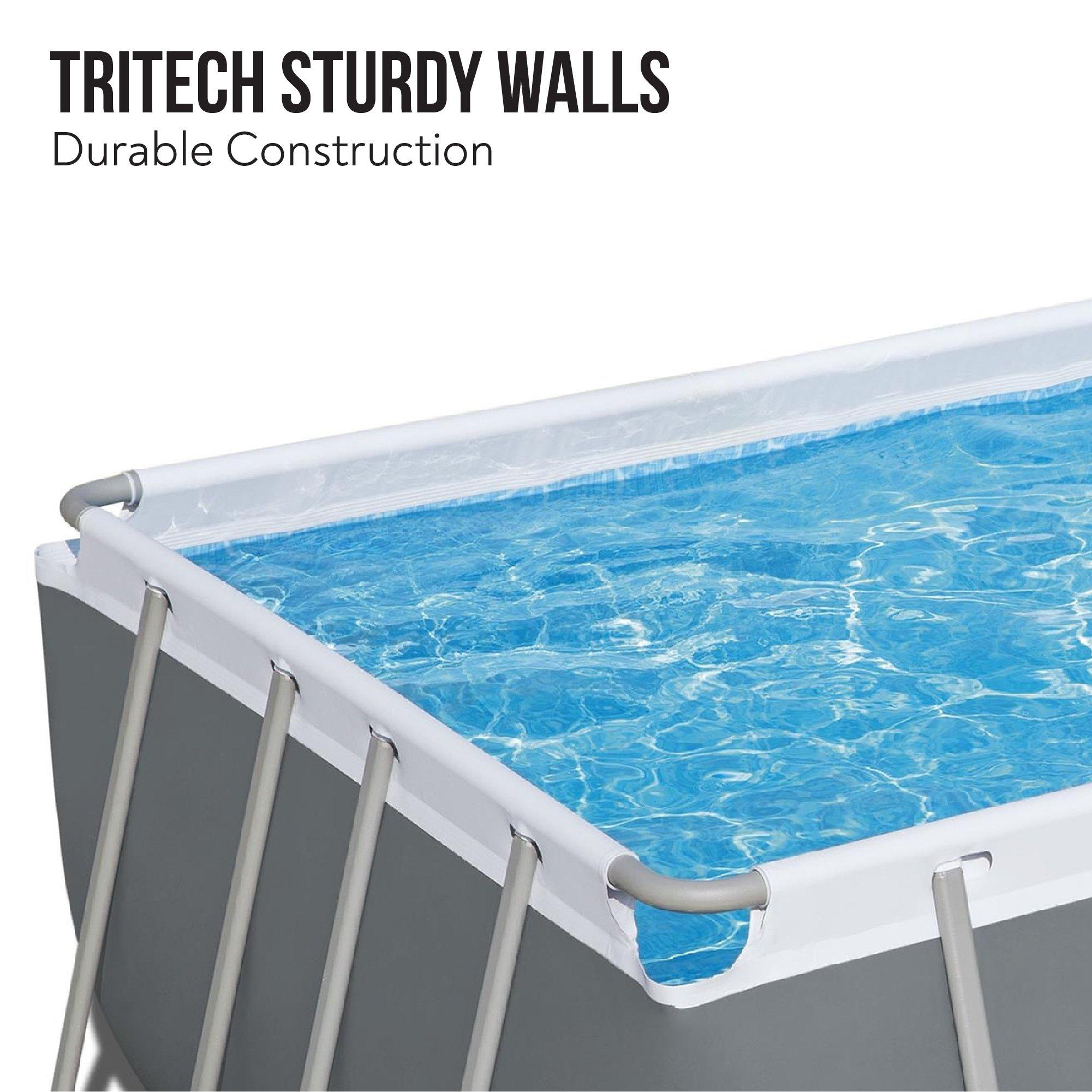 Grey - Bestway - Steel Pro MAX™ 16 x 8 x 48 Rectangular Pool Set - 2