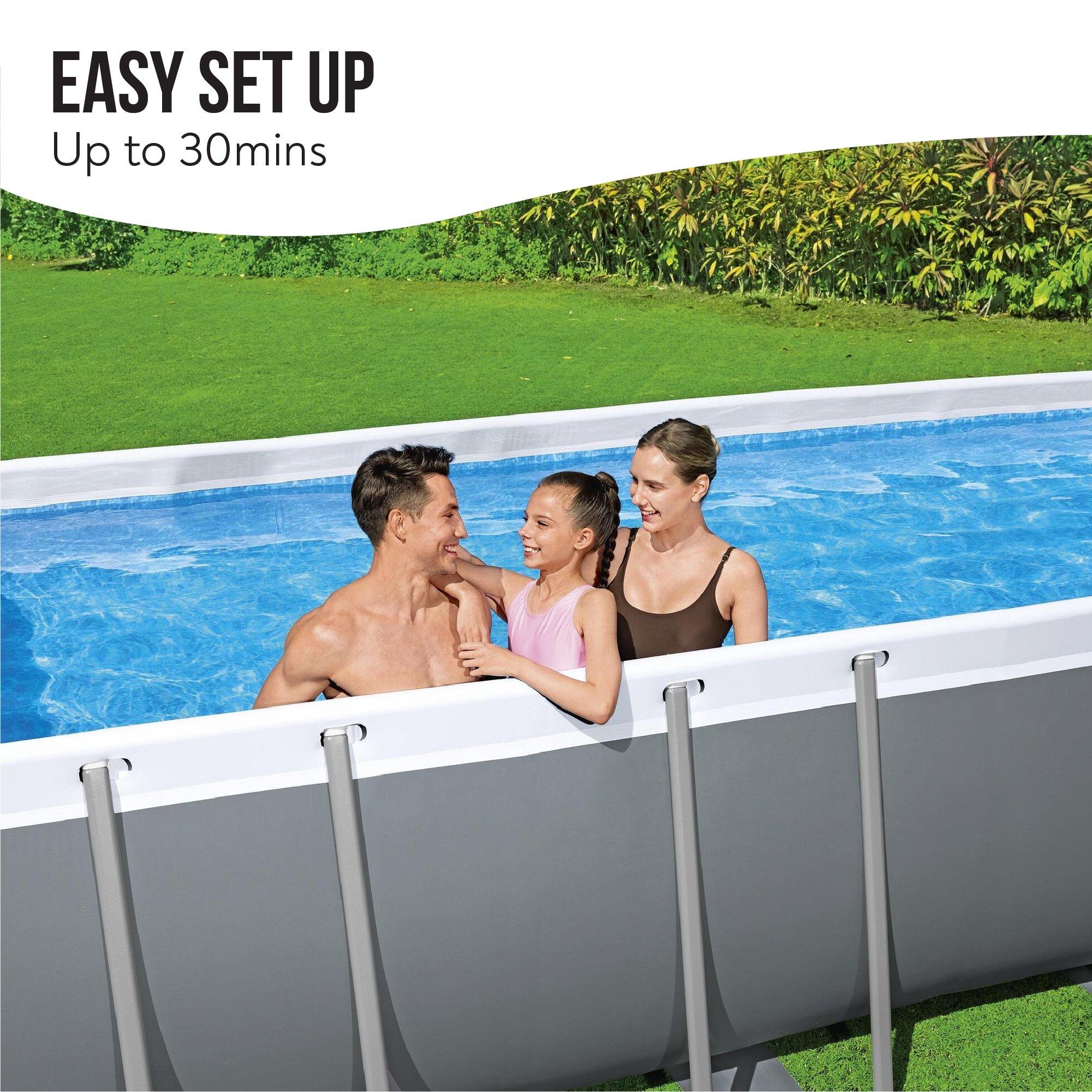 Grey - Bestway - Steel Pro MAX™ 16 x 8 x 48 Rectangular Pool Set - 3