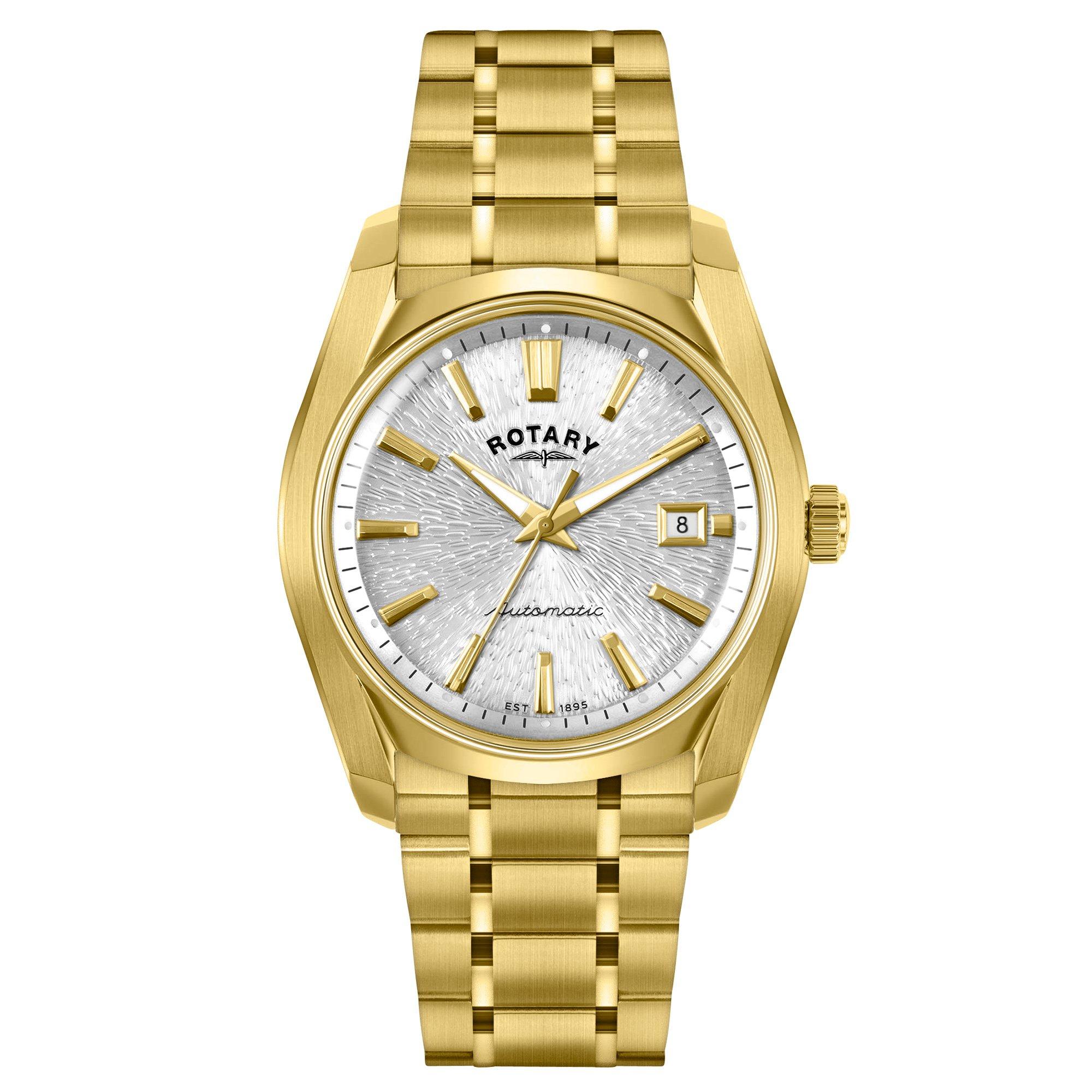 Gold - Rotary - Rotary Mens Lumen Gold Plated SS Bracelet Watch - 1
