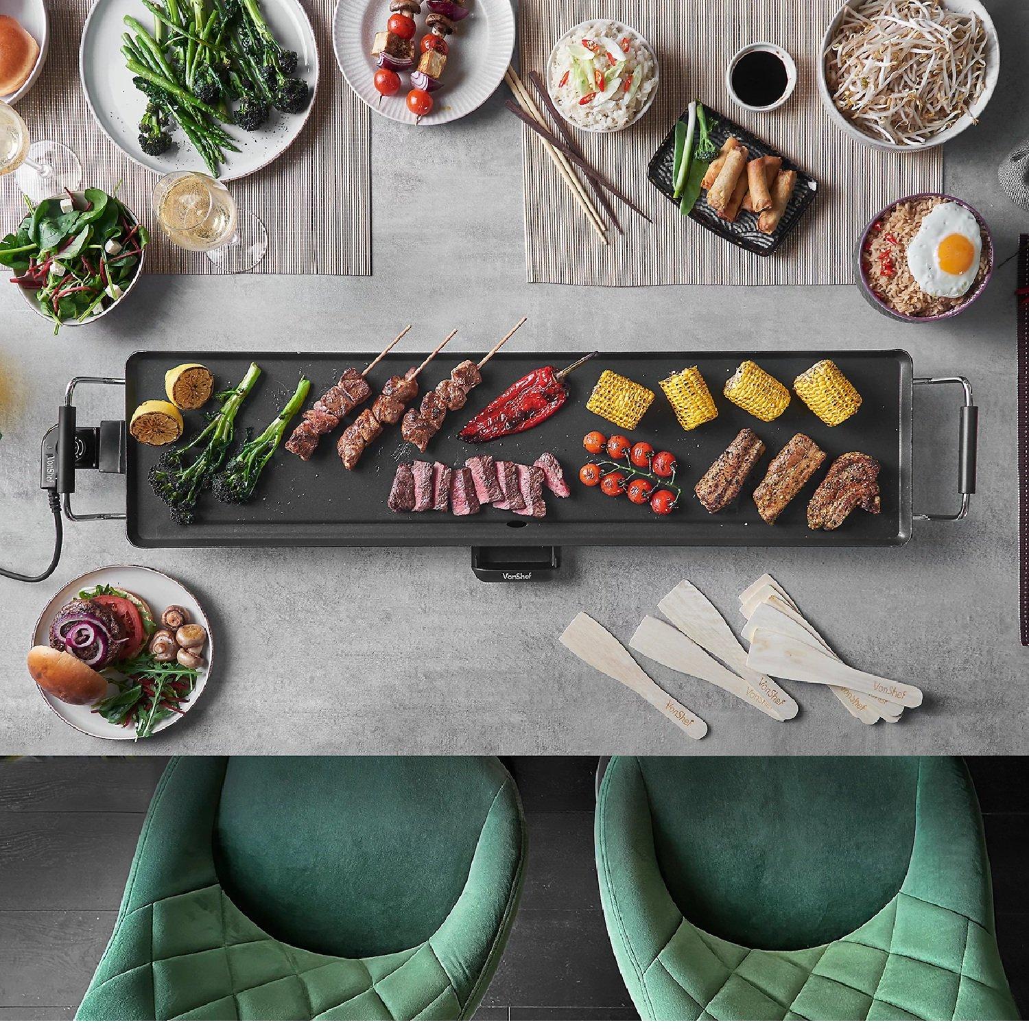 Silver - VonShef - XXL Teppanyaki Grill - 2