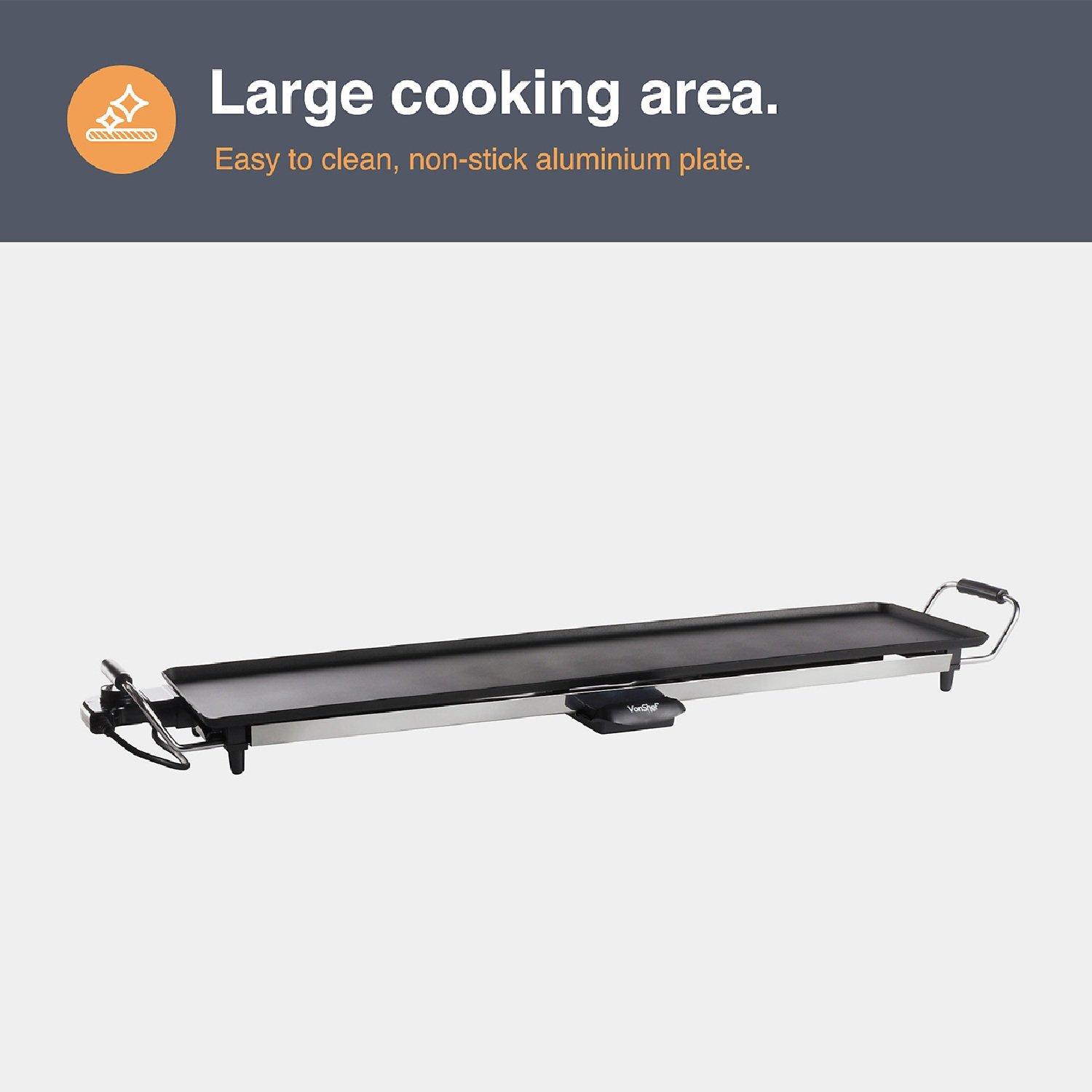Silver - VonShef - XXL Teppanyaki Grill - 4
