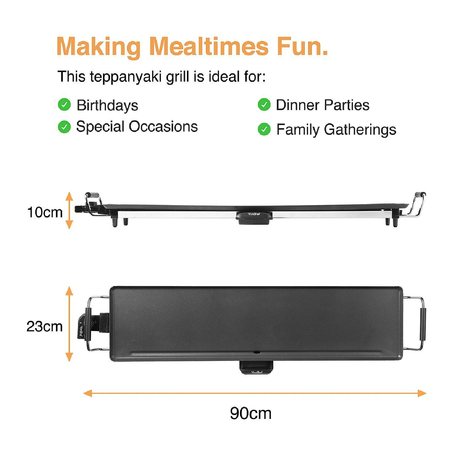 Silver - VonShef - XXL Teppanyaki Grill - 5