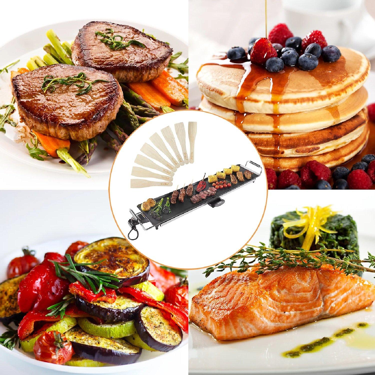 Silver - VonShef - XXL Teppanyaki Grill - 9