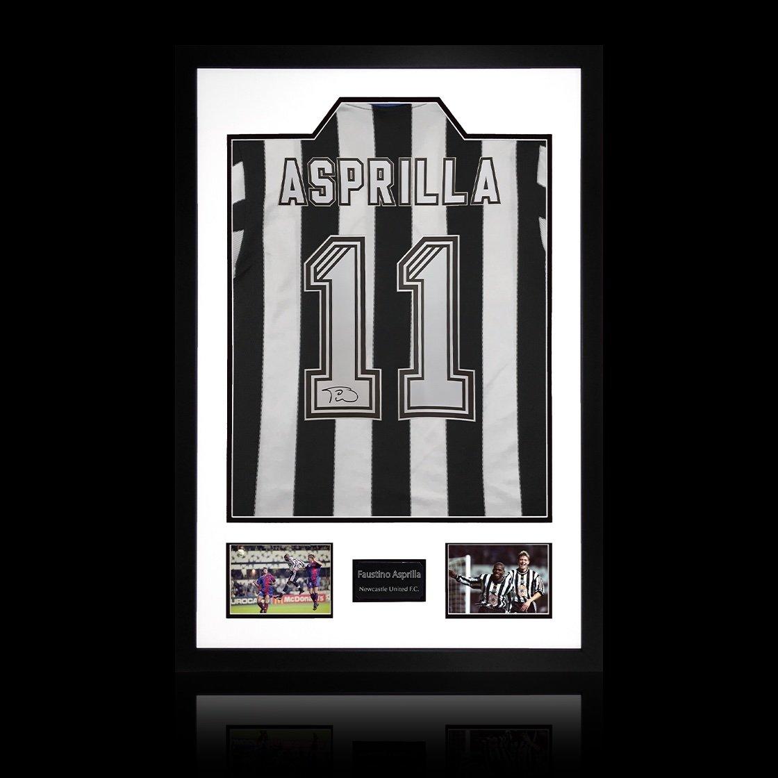 Black & White - The Fan Cave - Faustino Asprilla Signed Newcastle United Shirt - 1