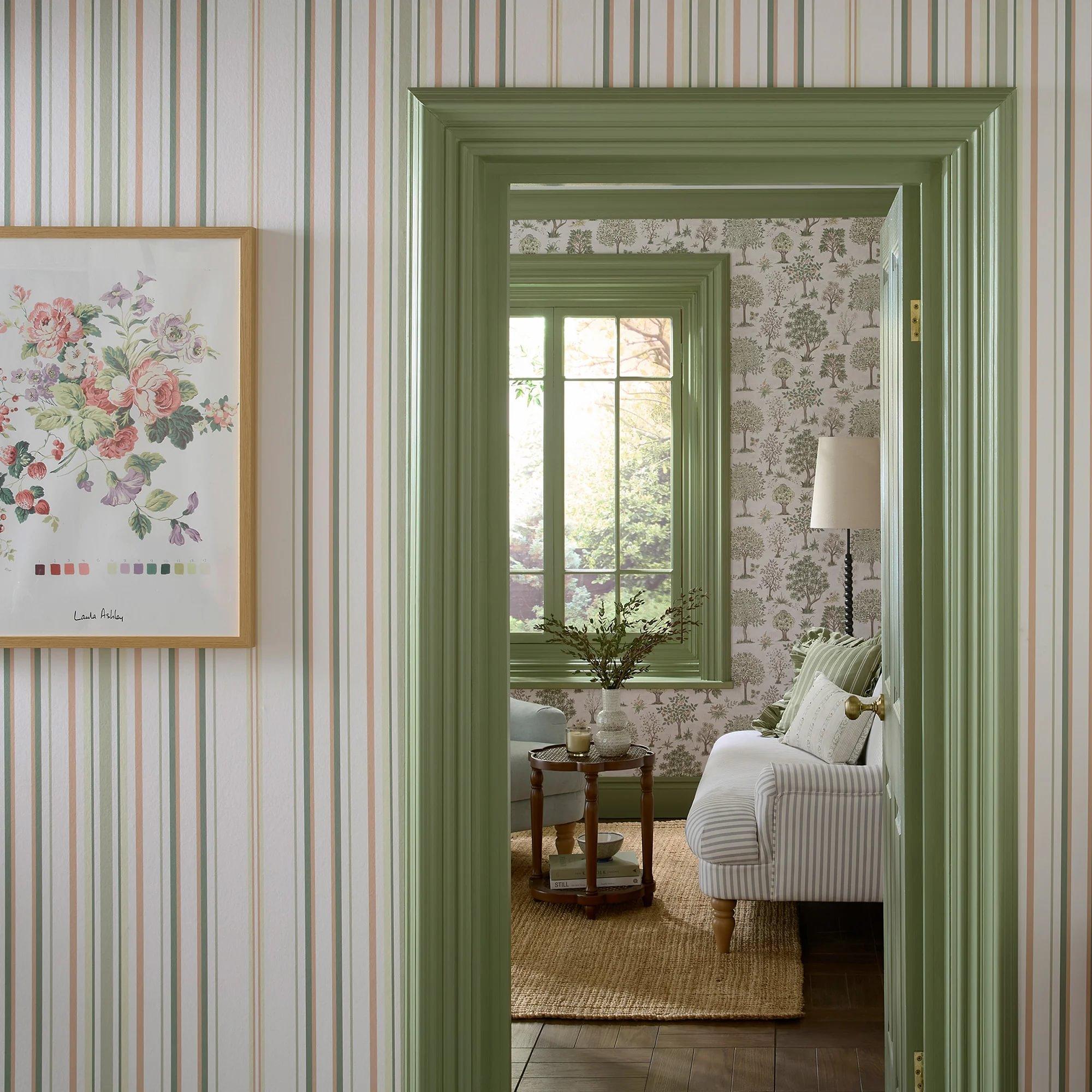 Hedgerow - Laura Ashley - Flinton Stripe Wallpaper - 2