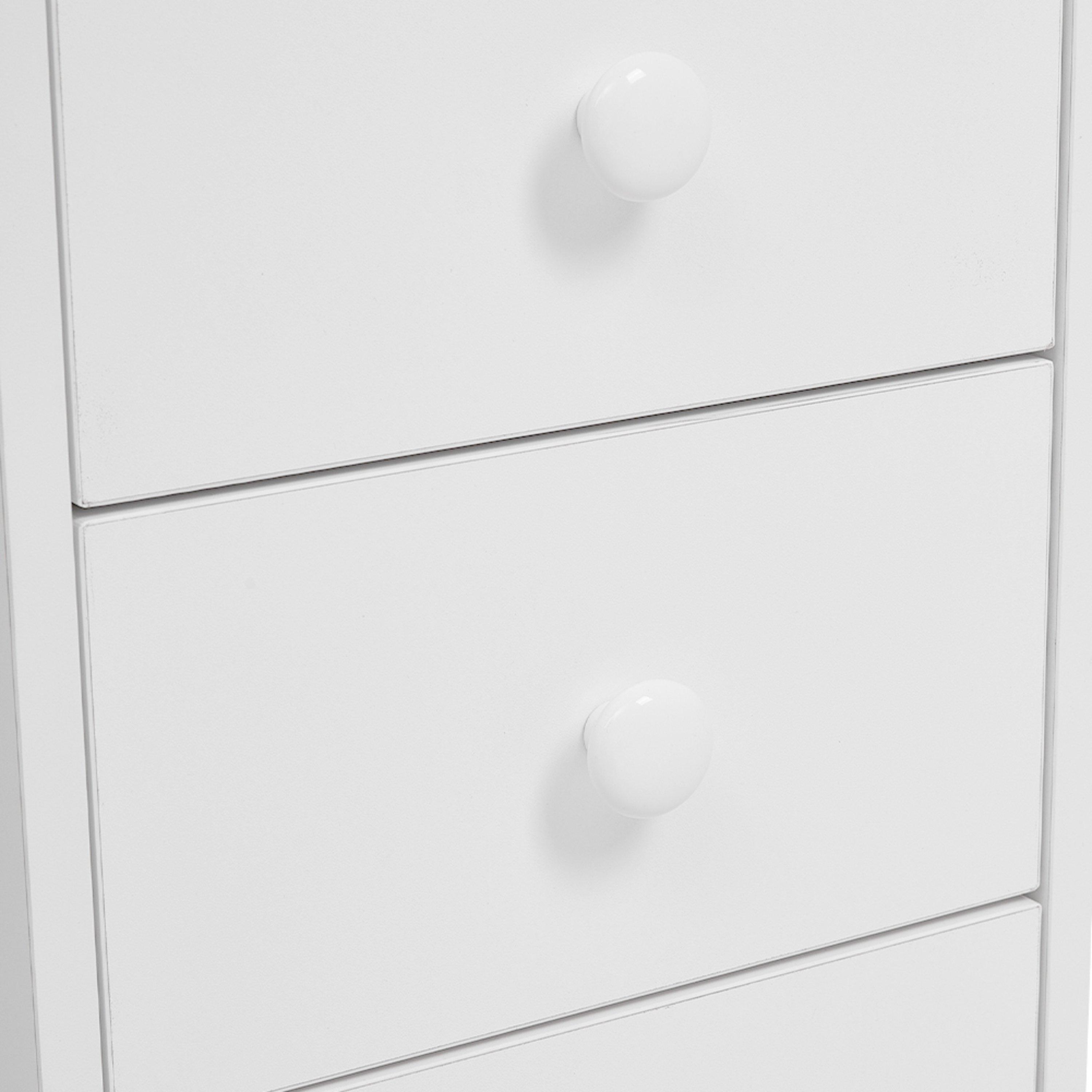 White - SHEONLY - 4 Drawers Nail Table Beauty Salon Desk on Wheels - 11