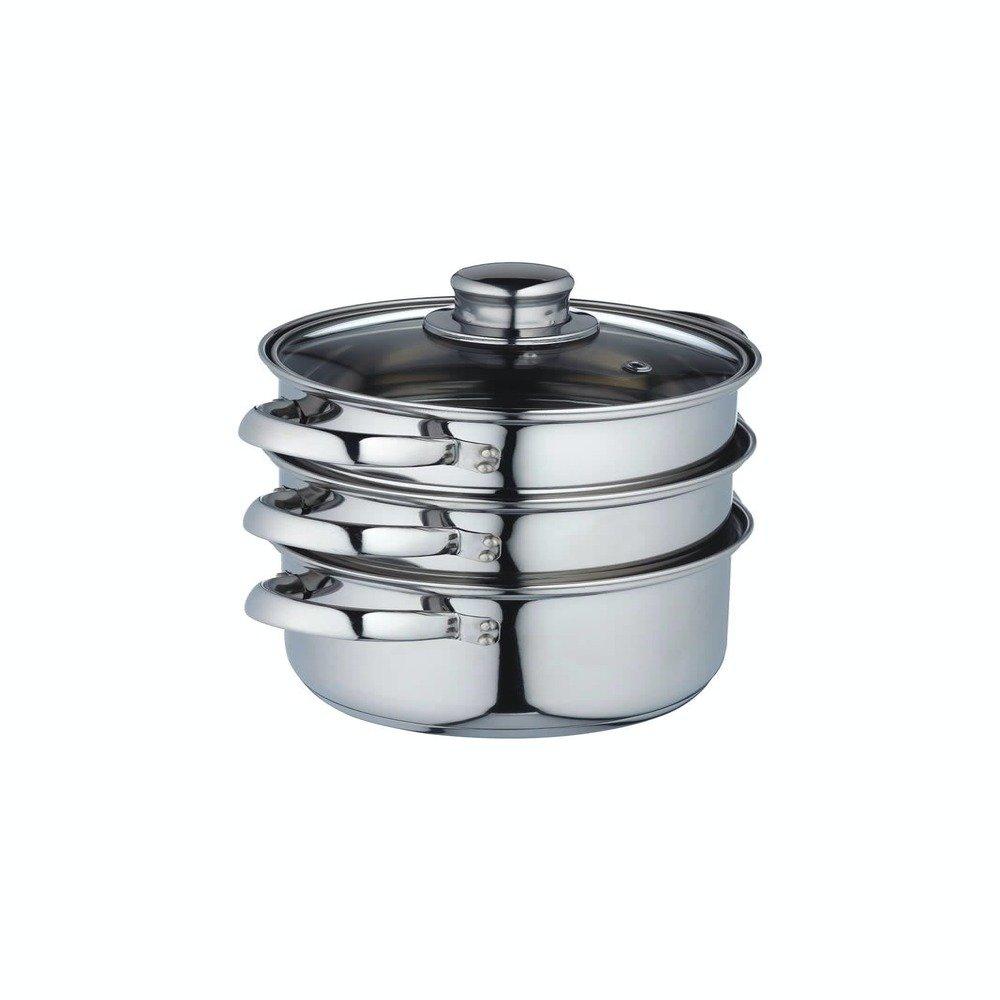 Silver - KitchenCraft - KitchenCraft Stainless Steel Three Tier Steamer - 2