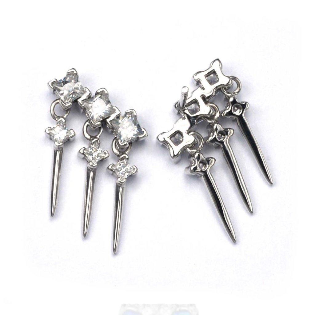 Silver - Espree - Espree The Celeste dropper earrings