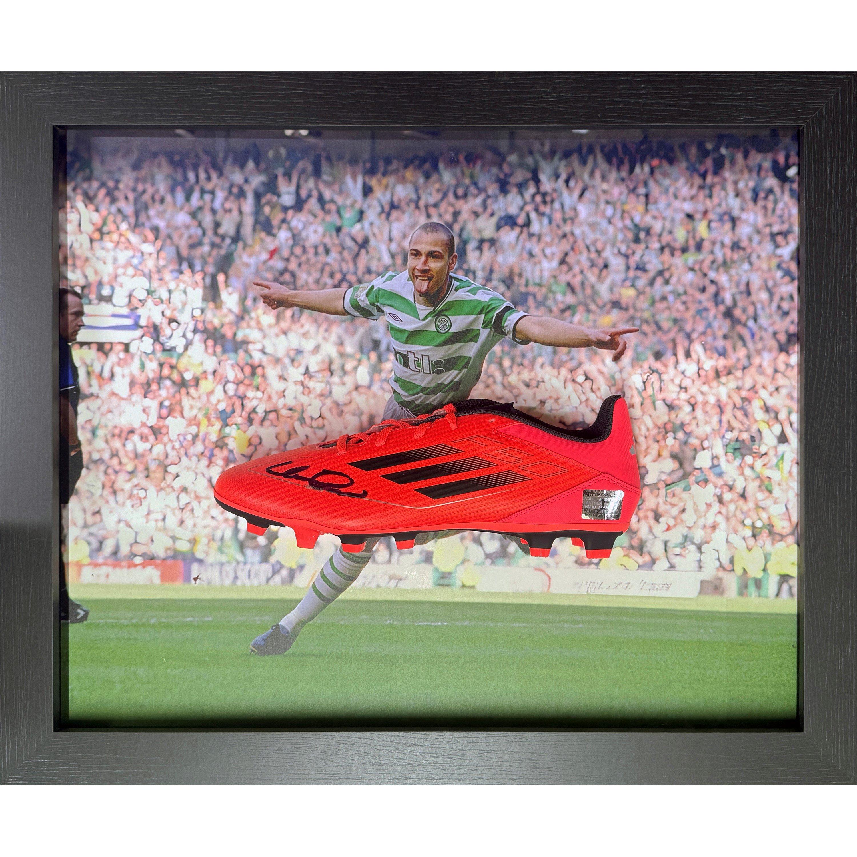 Celtic Fc  Henrik Larsson Signed Celtic Boot - Pink