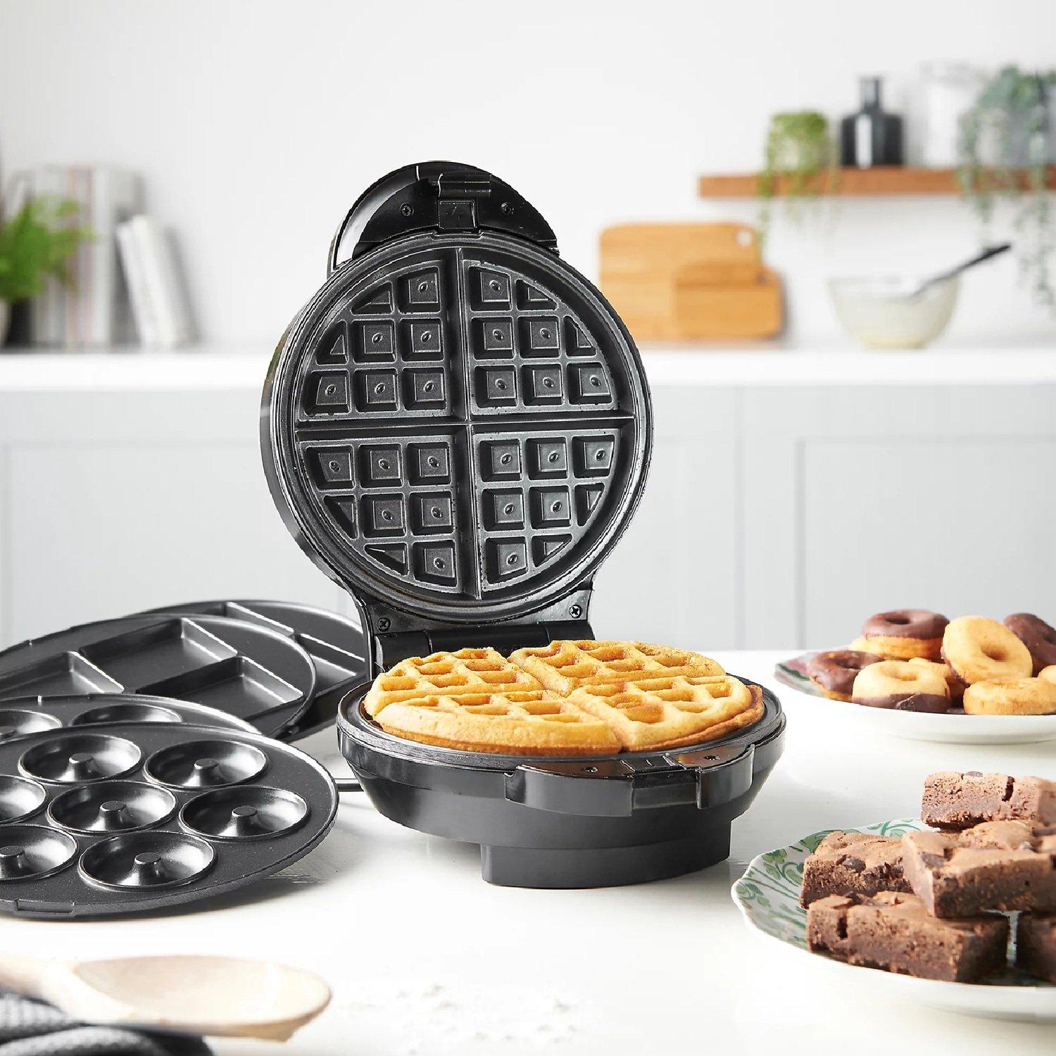 Black - VonShef - Doughnut Brownie & Waffle Maker - 5