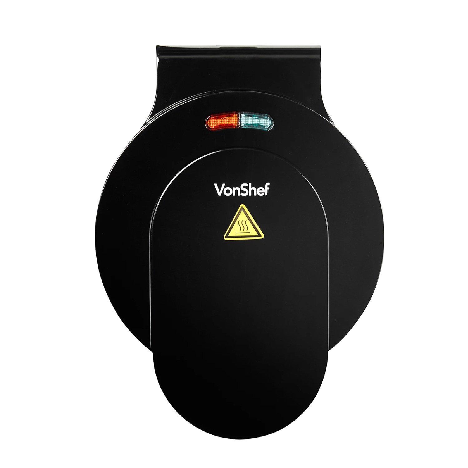 Black - VonShef - Doughnut Brownie & Waffle Maker - 9